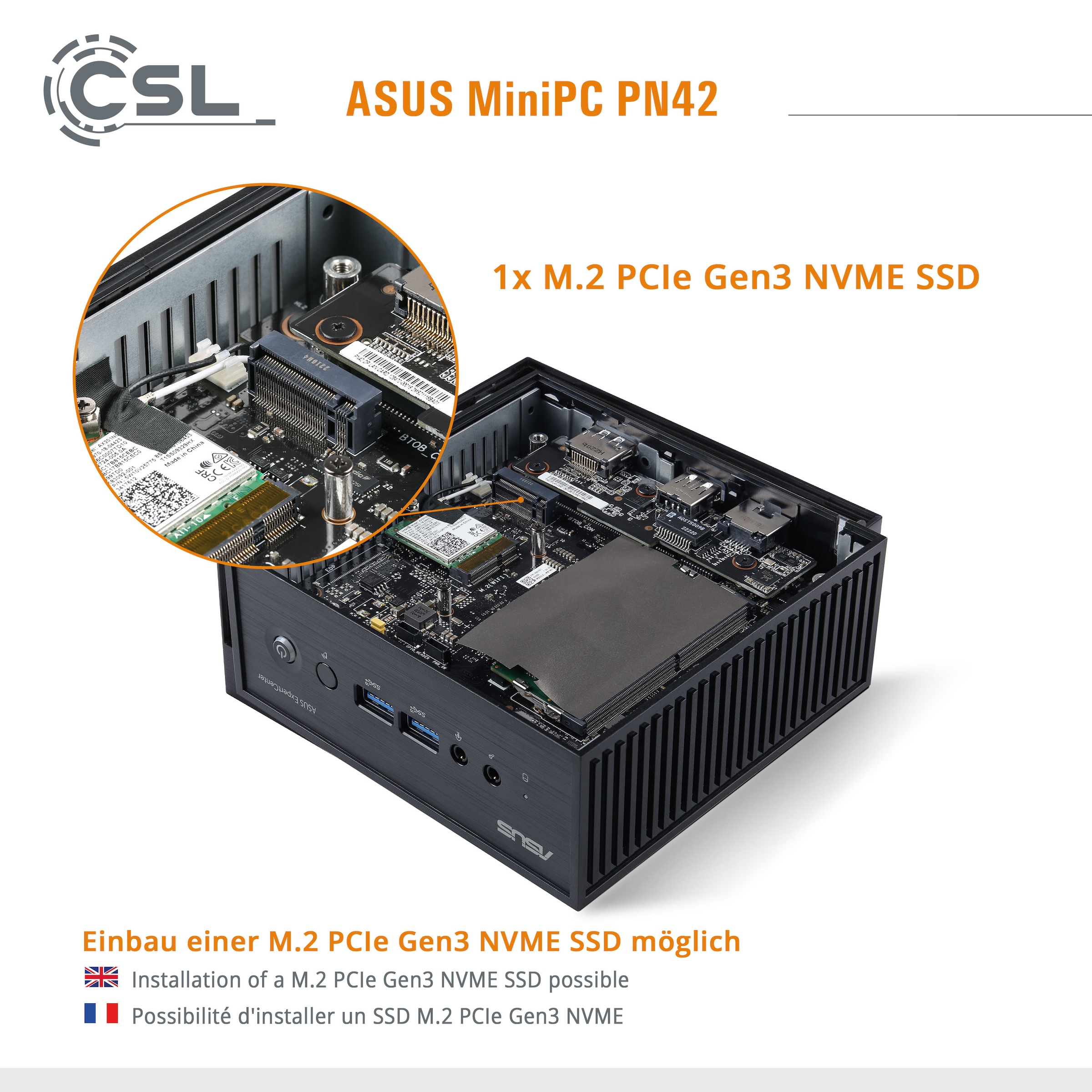 Asus PC »Mini PC ASUS PN42 N100 / 4000 GB M.2 SSD / 32 GB RAM / Windo 11 Home«