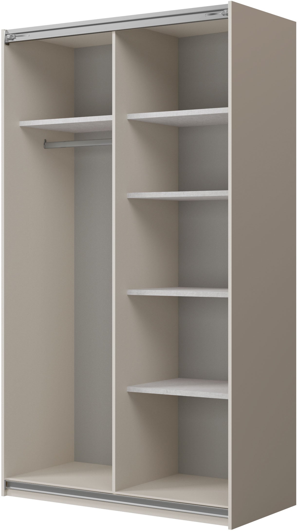 Home affaire Schiebetürenschrank »Cube Garderobenschrank incl.kompletter Innenausstattung« Moderner Kleiderschrank, Schiebetürenschrank, Garderobe