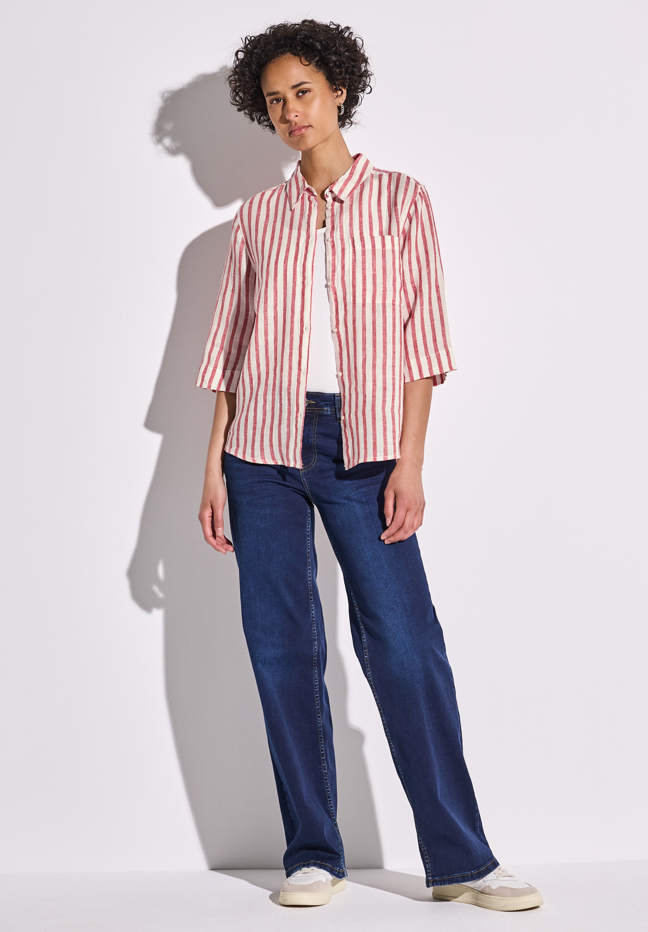 Thumbnail - STREET ONE Kurzarmbluse aus Leinen