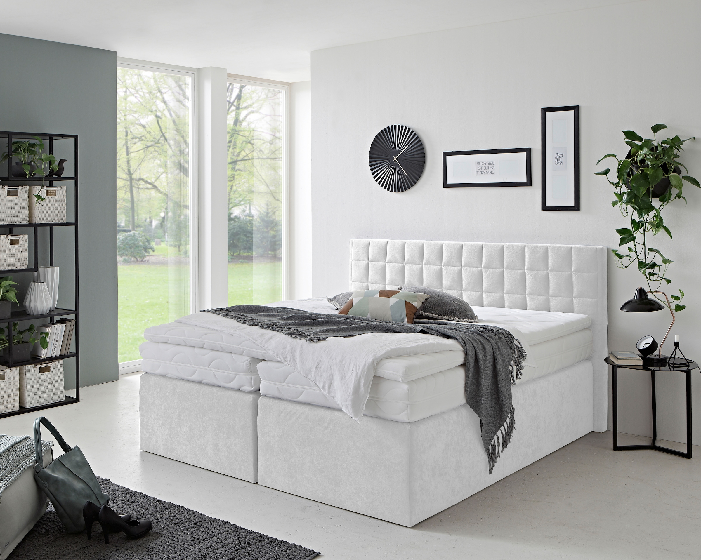 Westfalia Schlafkomfort Boxspringbett mit schöner Kopfteilversteppung günstig online kaufen
