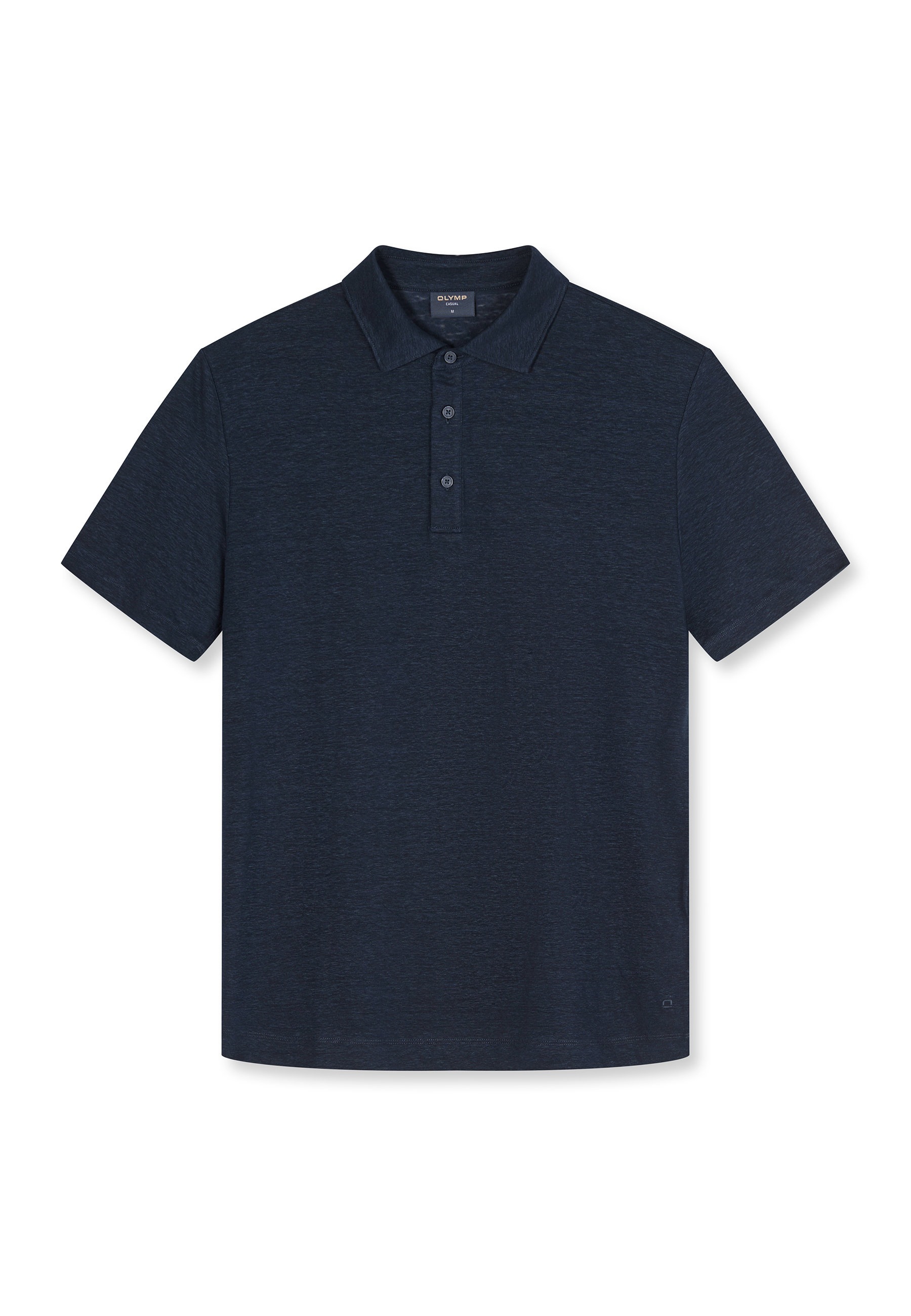 Poloshirt OLYMP "OLYMP Casual Wirk", Damen, Gr. S, marine, 95% Leinen, 5% Elasthan, Shirts