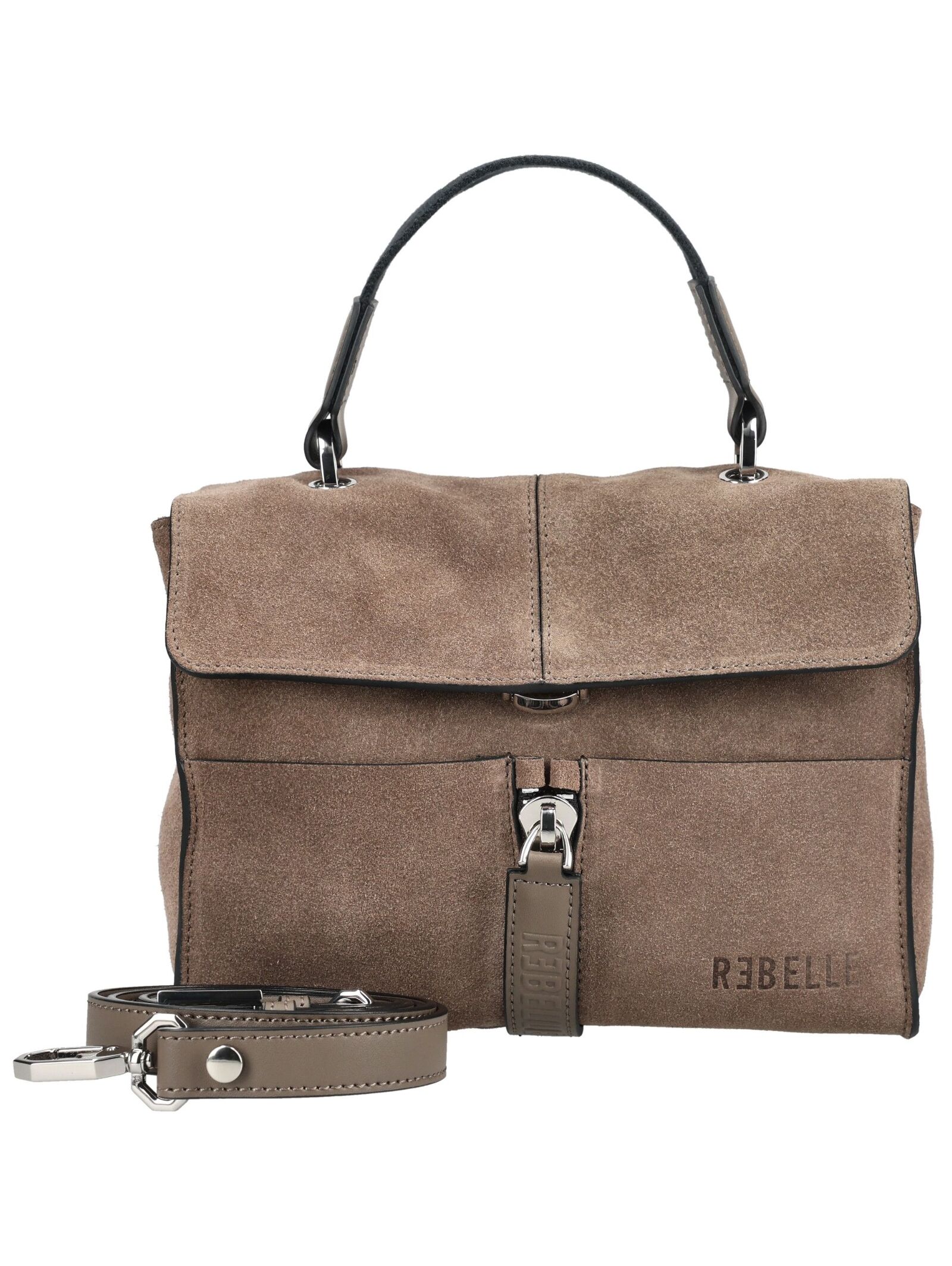 REBELLE Henkeltasche "REBELLE Taschen Veloursleder/Textil"