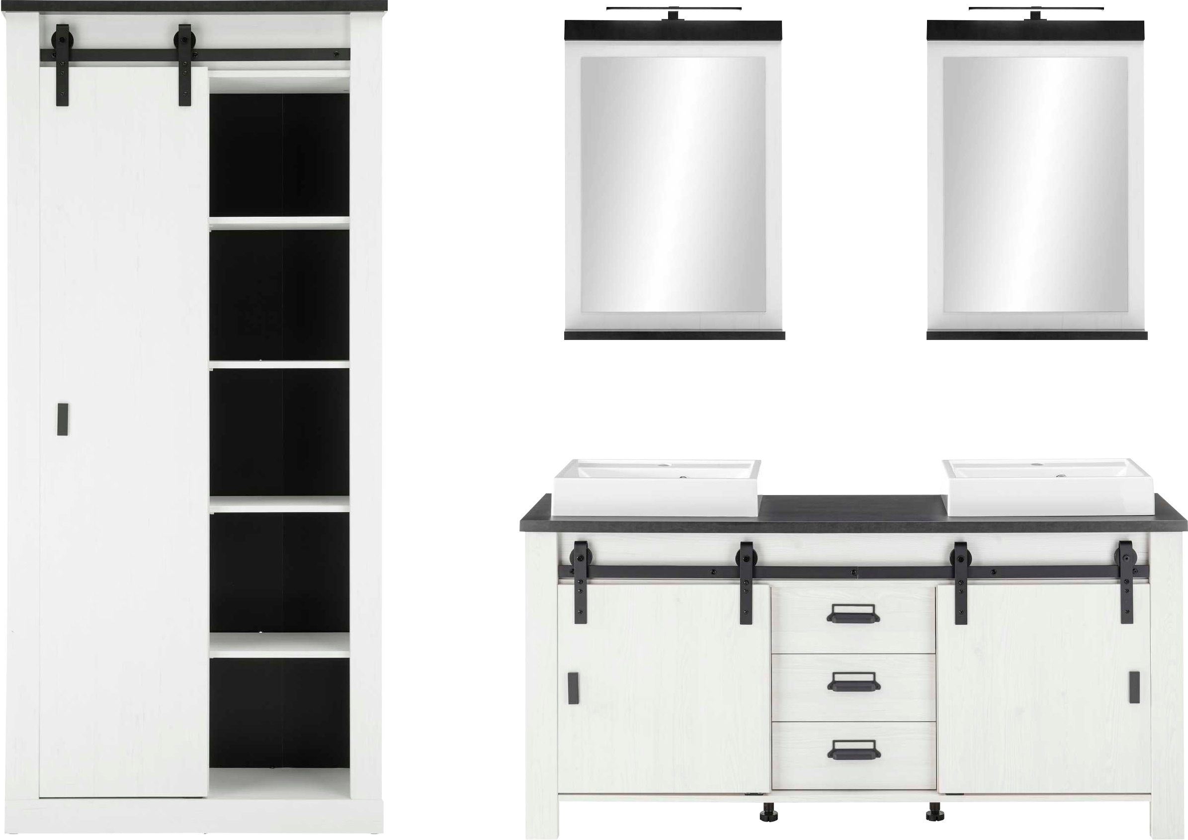 Home affaire Badmöbel-Set "SHERWOOD, Bad im modernen Design, 4-teiliges Bad günstig online kaufen