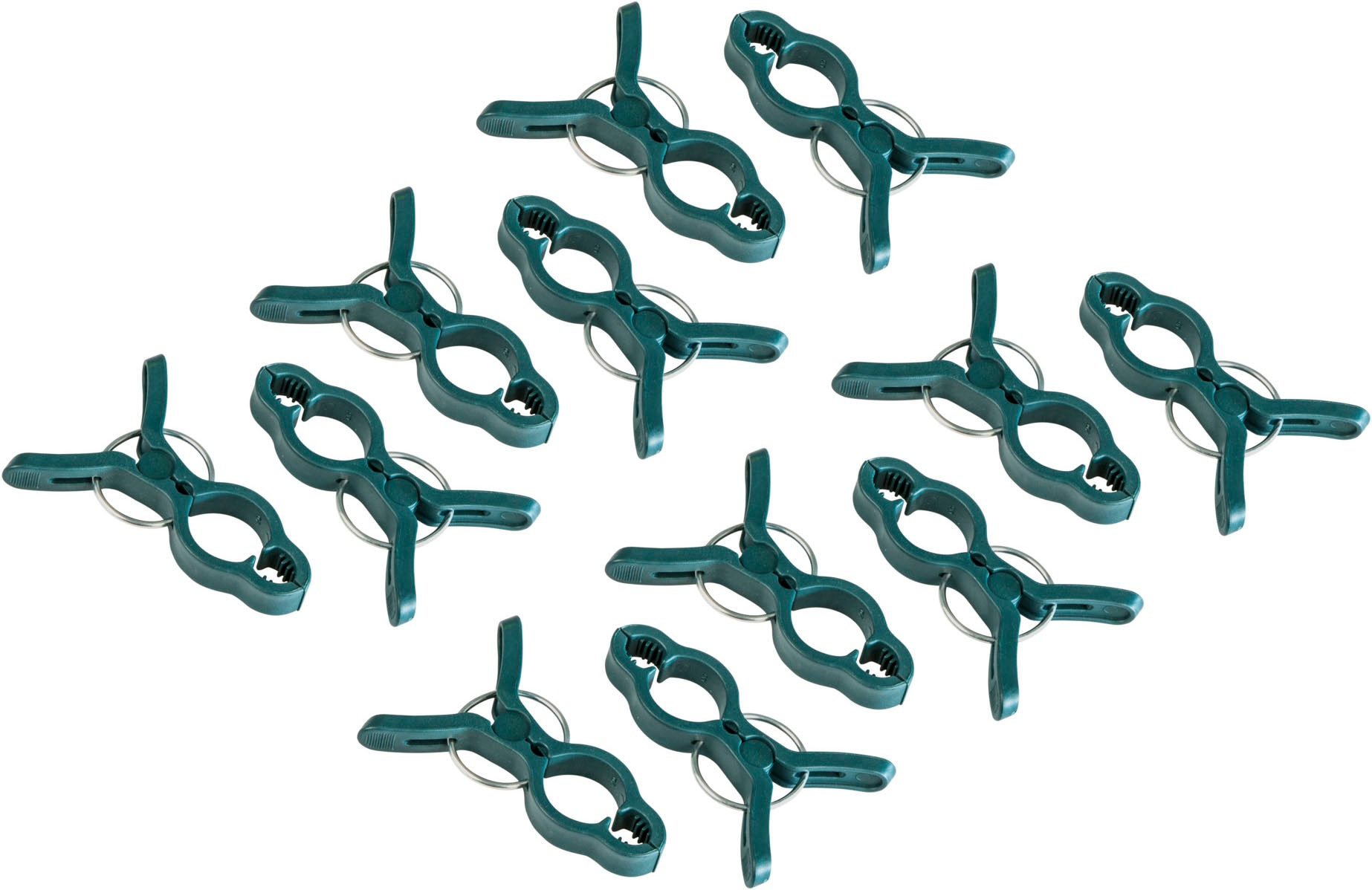 Windhager Rankhilfe "Pflanzenclips Fix zum befestigen von Ästen, Pflanzklammern 12 Stk." Pflanzenhalter 7,5 x 5 cm, grün