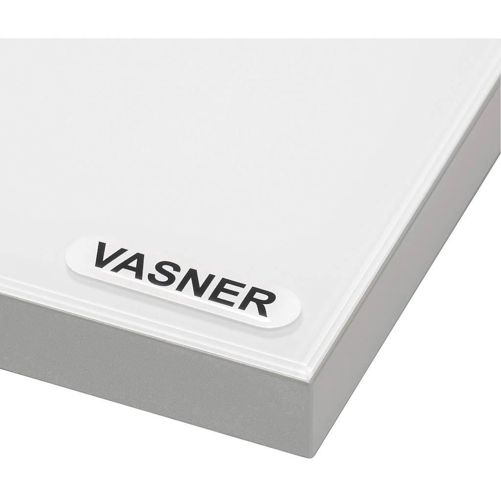 Vasner Infrarotheizung »Glas mit Rahmen grau, 300 W, Citara G«, Infrarot Glasheizung, IP44 Bad geeignet