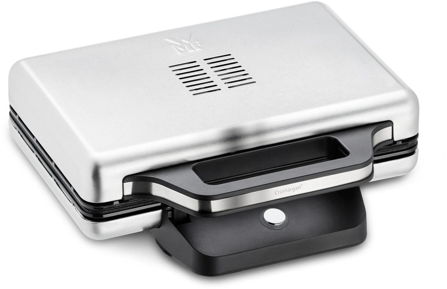 WMF Sandwichmaker "LONO, höhenverstellbare Platten, Temperaturleuchte", B:26,3cm H:8,8cm T:23,6cm, silber, Sandwichmaker, platzsparende Aufbewahrung,