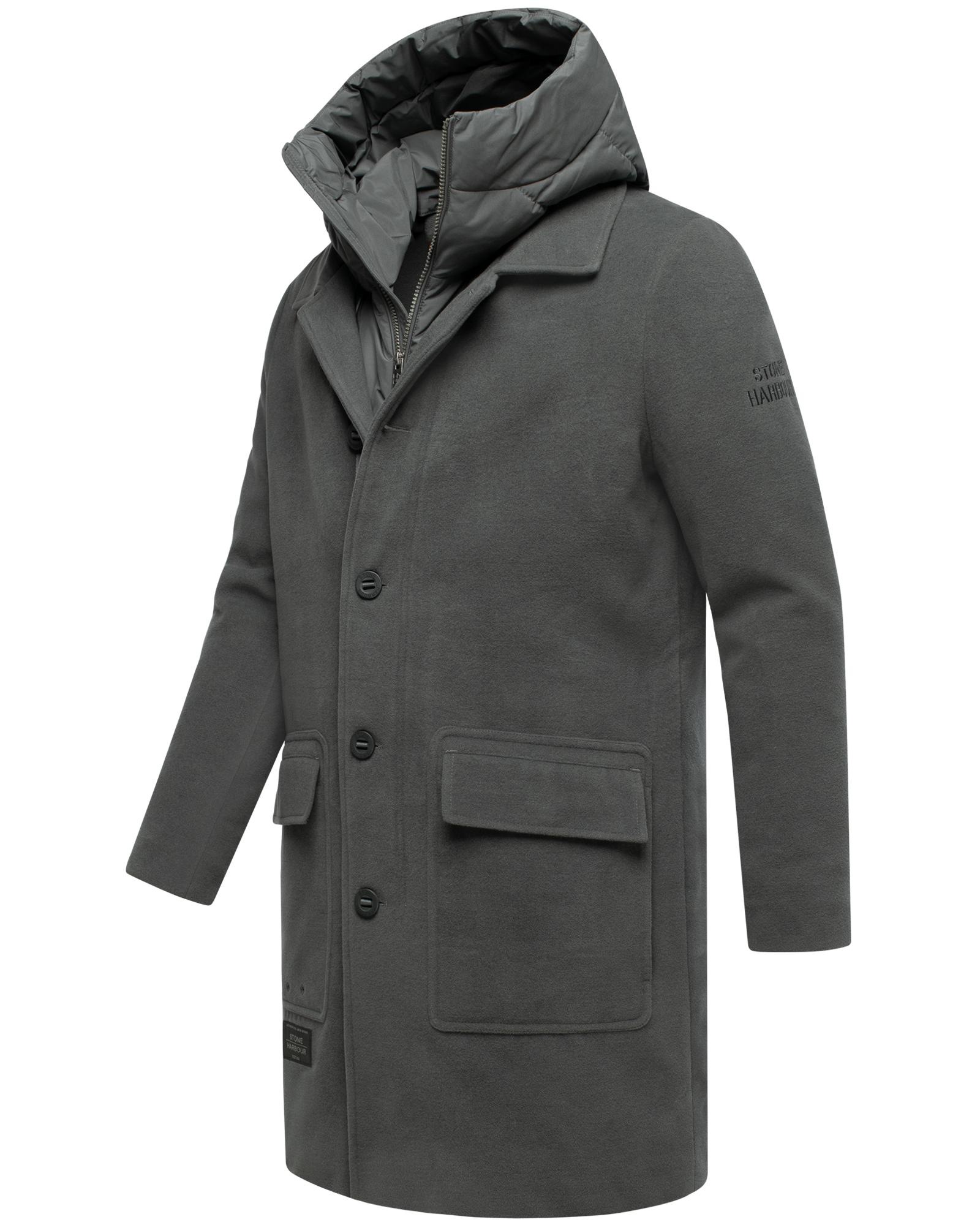 Stone Harbour Trenchcoat "Thiagoo XX" Kurzmantel in Wollmantel-Optik mit he günstig online kaufen