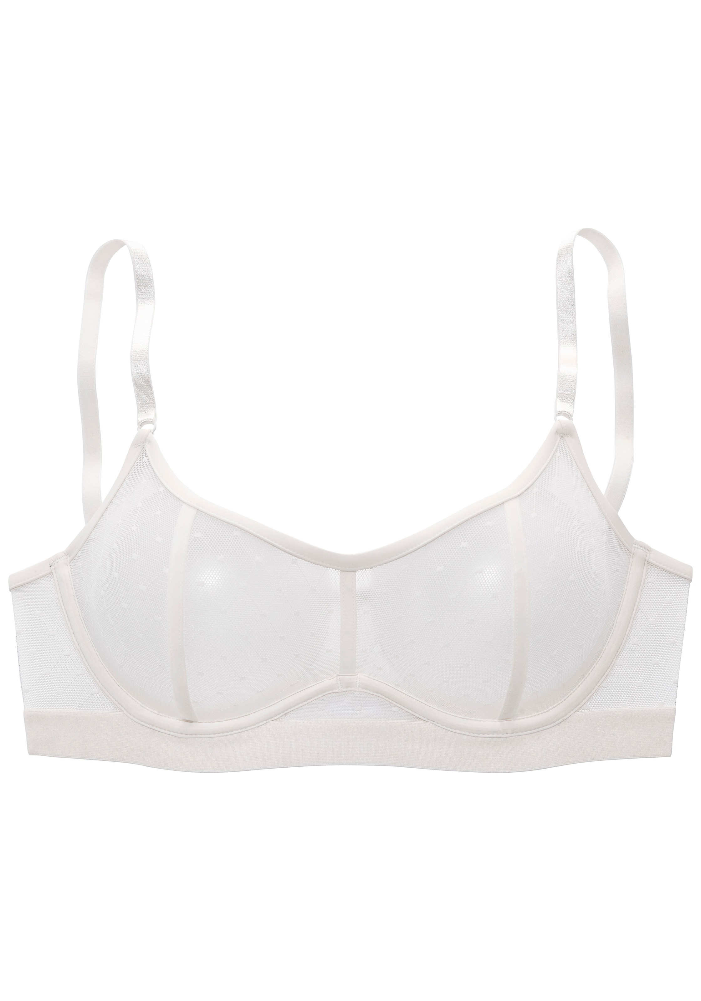 Vivance Bügel-BH aus transparentem Mesh in Pünktchen-Optik, sexy Dessous