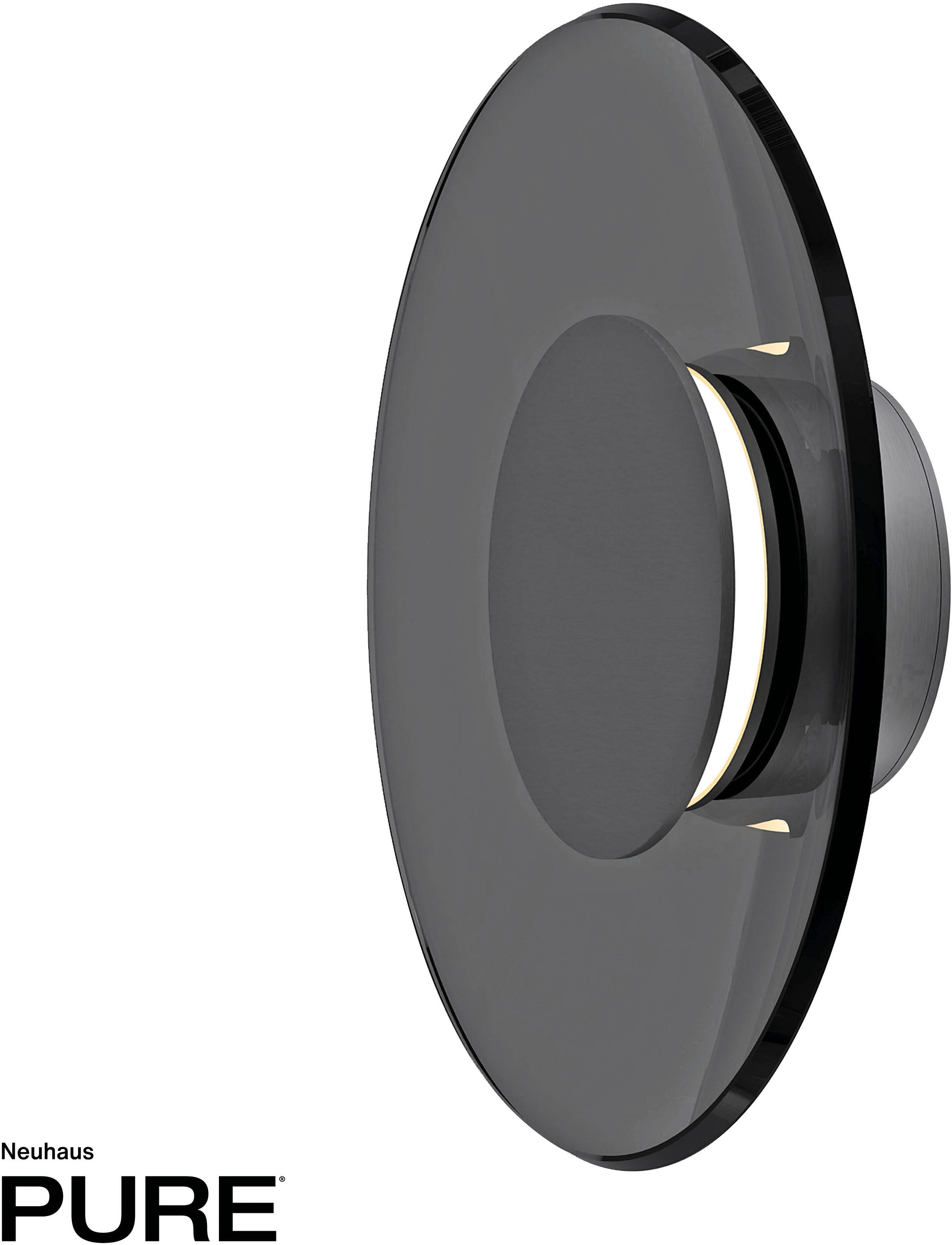 Neuhaus PURE LED Wandleuchte »PURE Moon« LED-Board 1 Stk. Warmweiß Dimmfähig über separaten Dimmer, Glas Rauchfarben