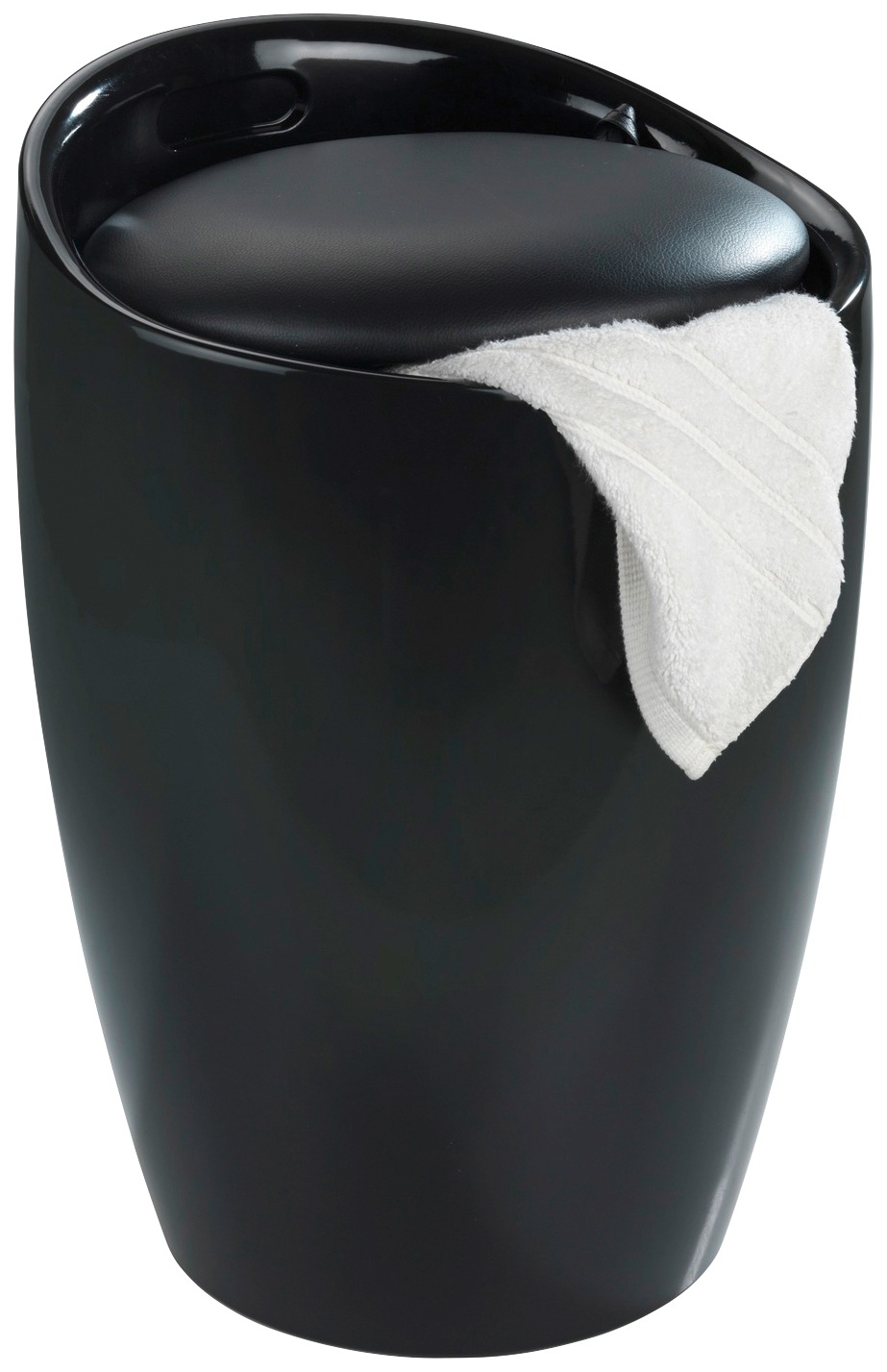 Wenko Badhocker Candy mit abnehmbarem Wäschesack Kunststoff 20 l Schwarz günstig online kaufen