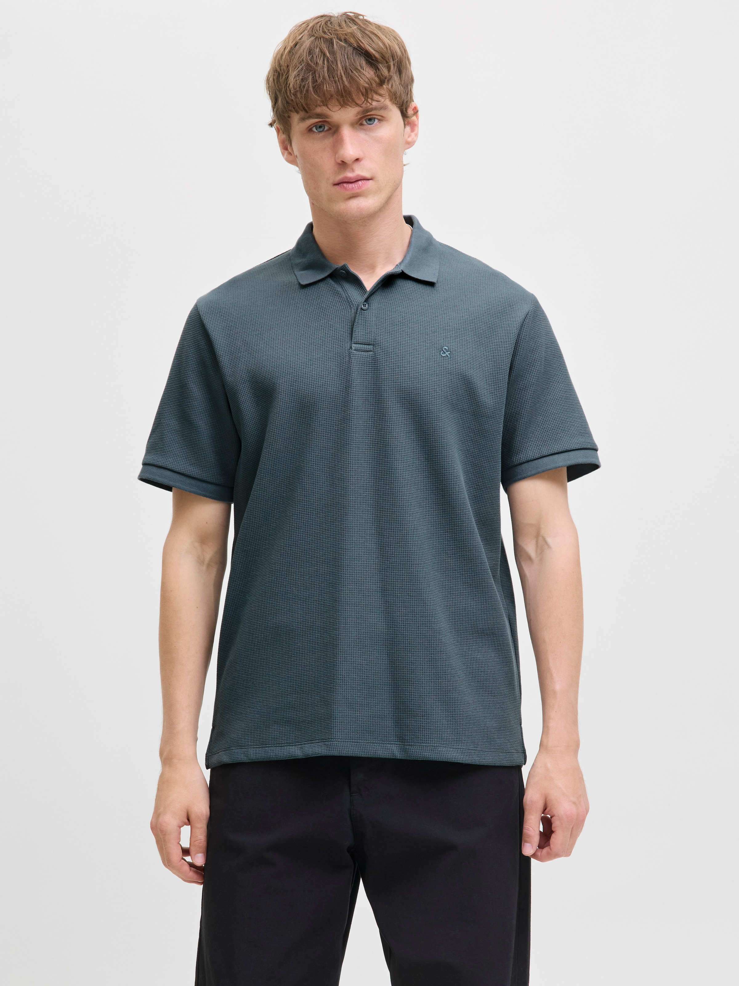 Jack & Jones "JJEAUSTIN POLO SS NOOS" Materialmix, regular fit