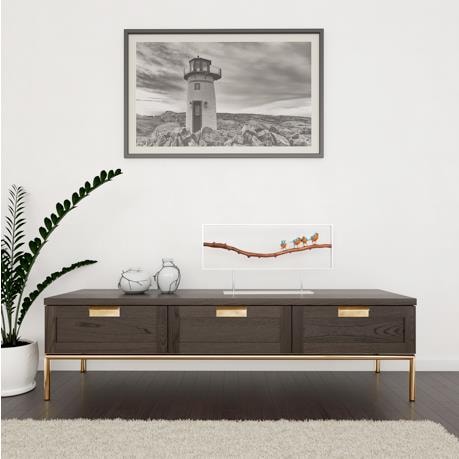 Home affaire Lowboard Kommode, Holzfurnier aus Walnussbaum, skandinavisches Design