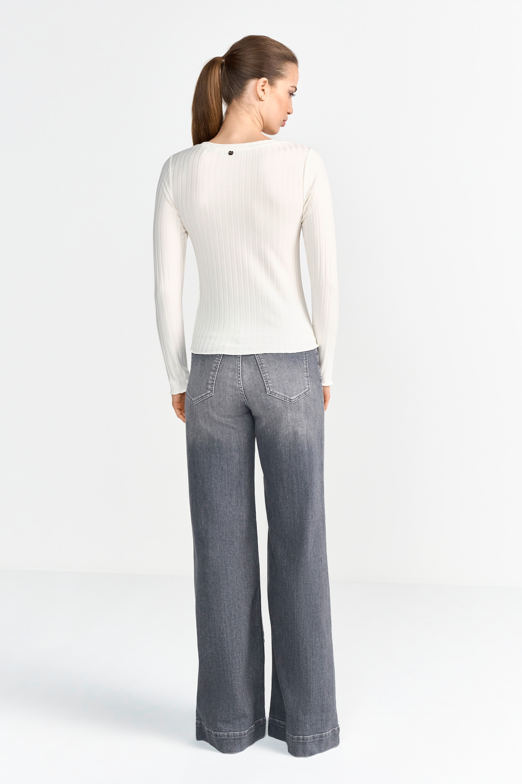 RICHROYAL Longsleeve perfekt zum drunterziehen, mit Rollkante am Ausschnitt