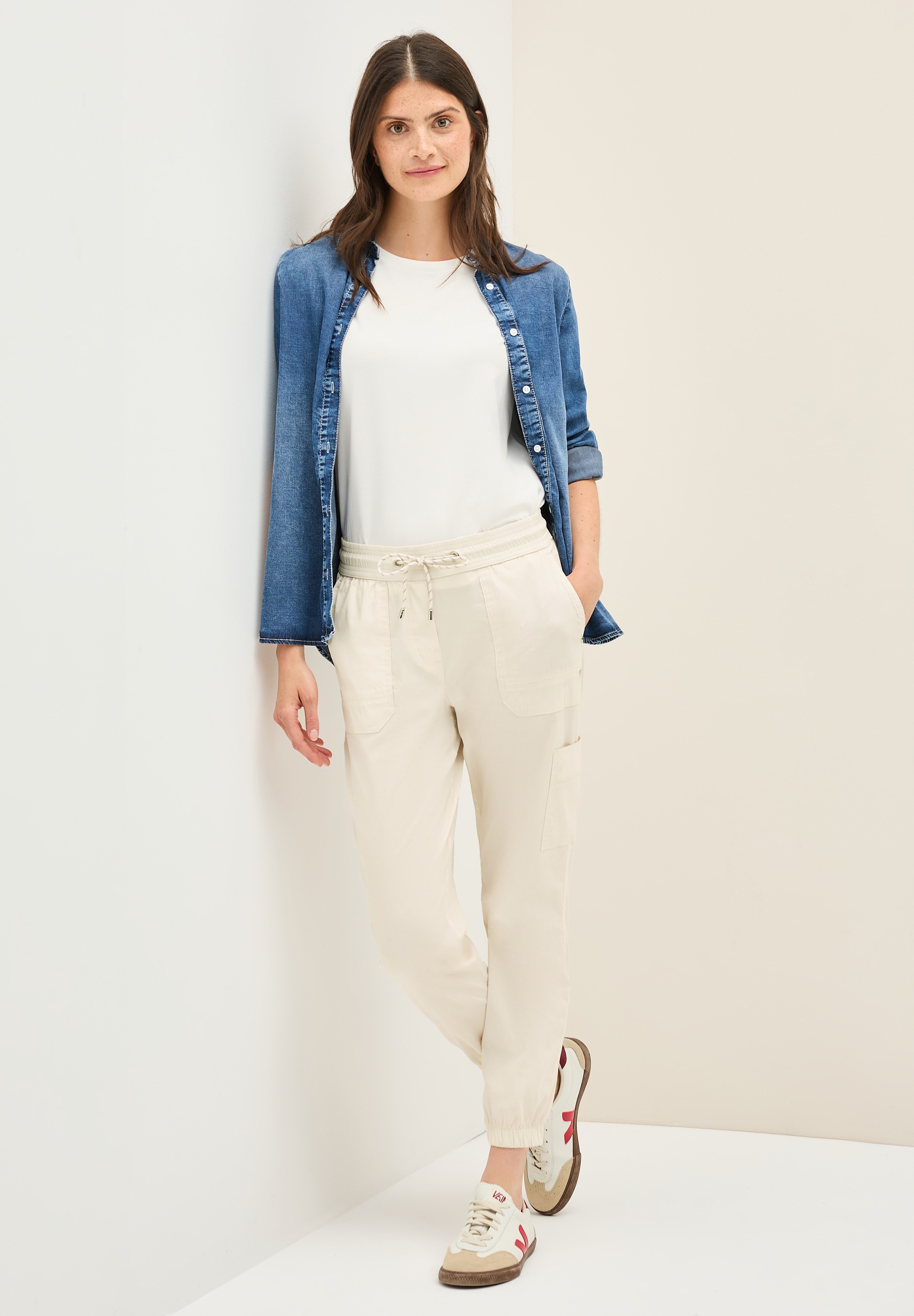 Cecil Cargohose »Style Tracey«, mit elastischer Bund mit Tunnelzug
