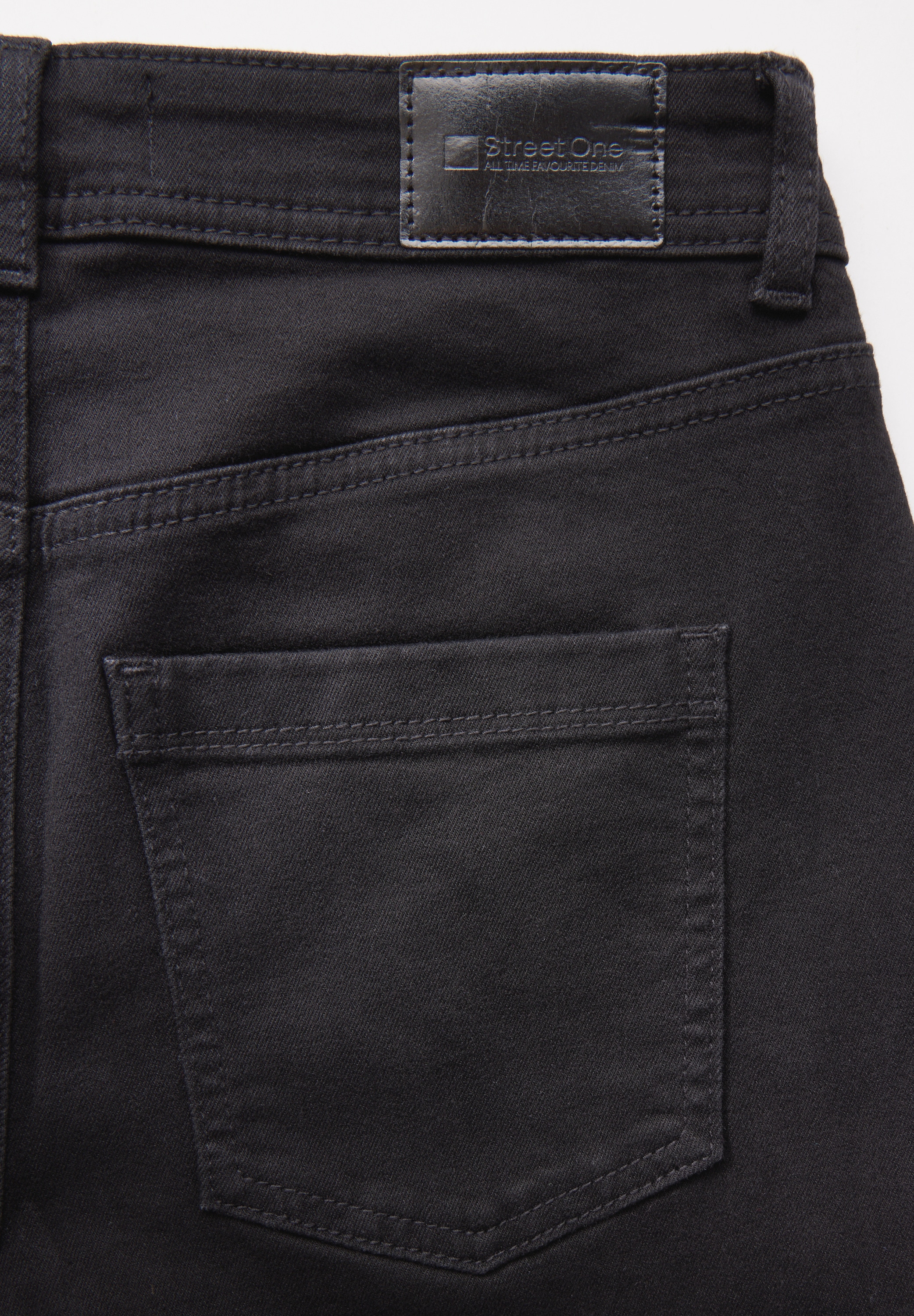 STREET ONE Slim-fit-Jeans, mit Doppelknopf am Bund