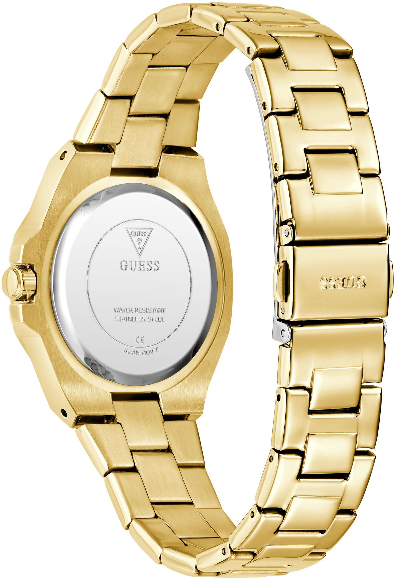 Guess Quarzuhr »CONTESSA«, Armbanduhr, Damenuhr, Edelstahlarmband