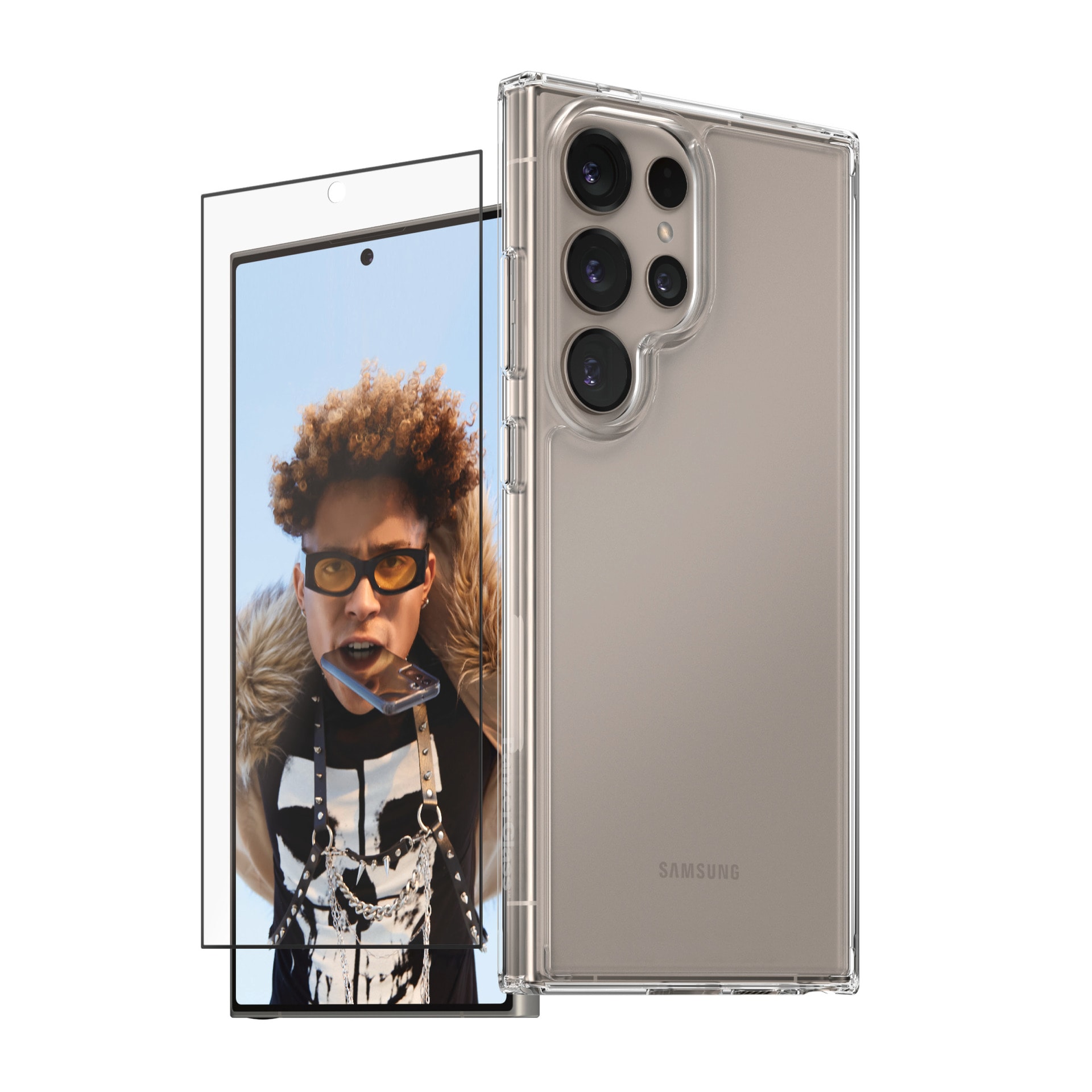 CARE by PanzerGlass Displayschutzglas »2-in-1 Protection Set«, für Samsung Galaxy S25 Ultra, Displayschutzfolie, Schutzfolie, Bildschirmschutz, kratz- & stoßfest