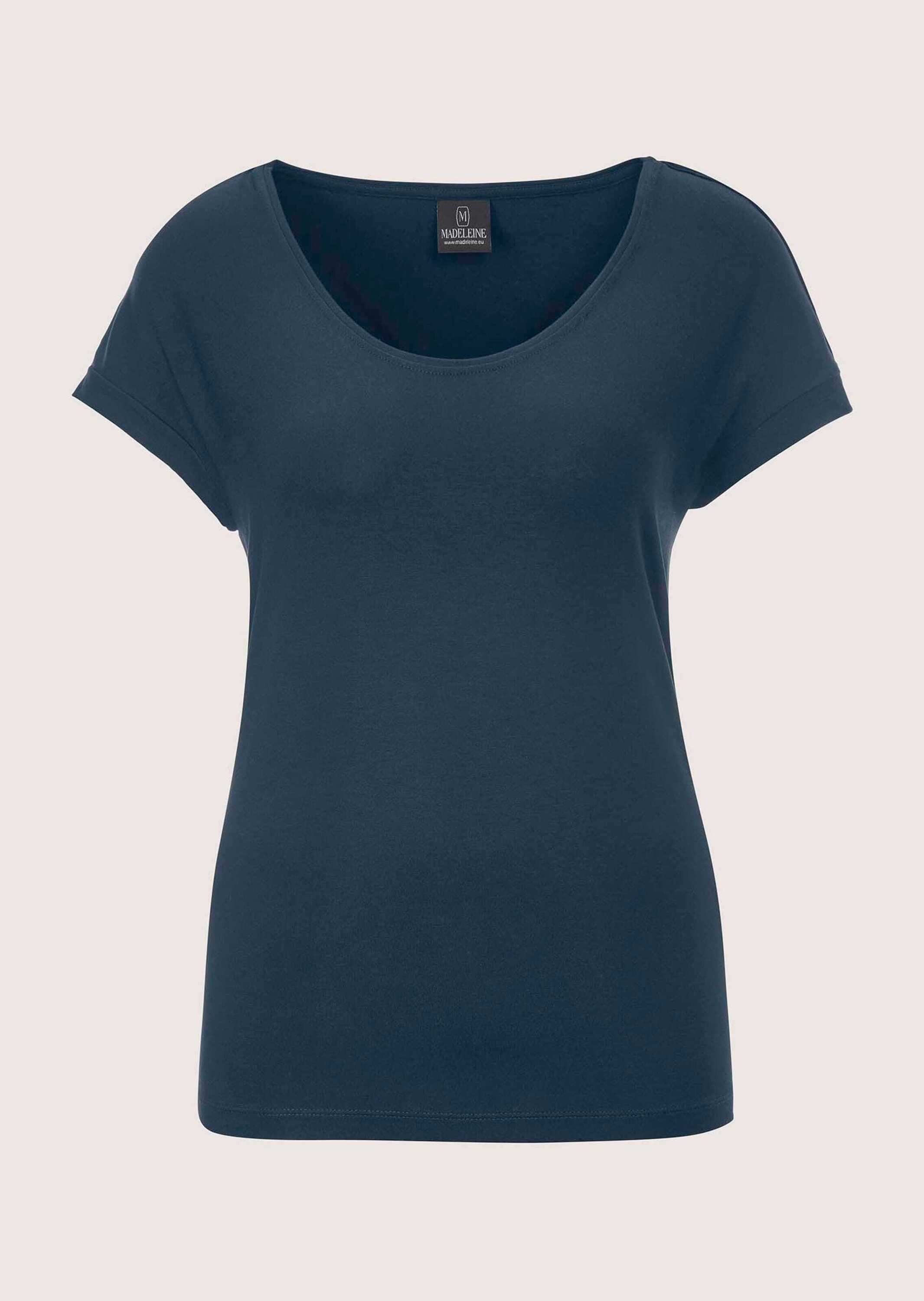 MADELEINE Kurzarmshirt "Jerseybluse Elegantes Viskose-Oberteil" Viskose Jersey