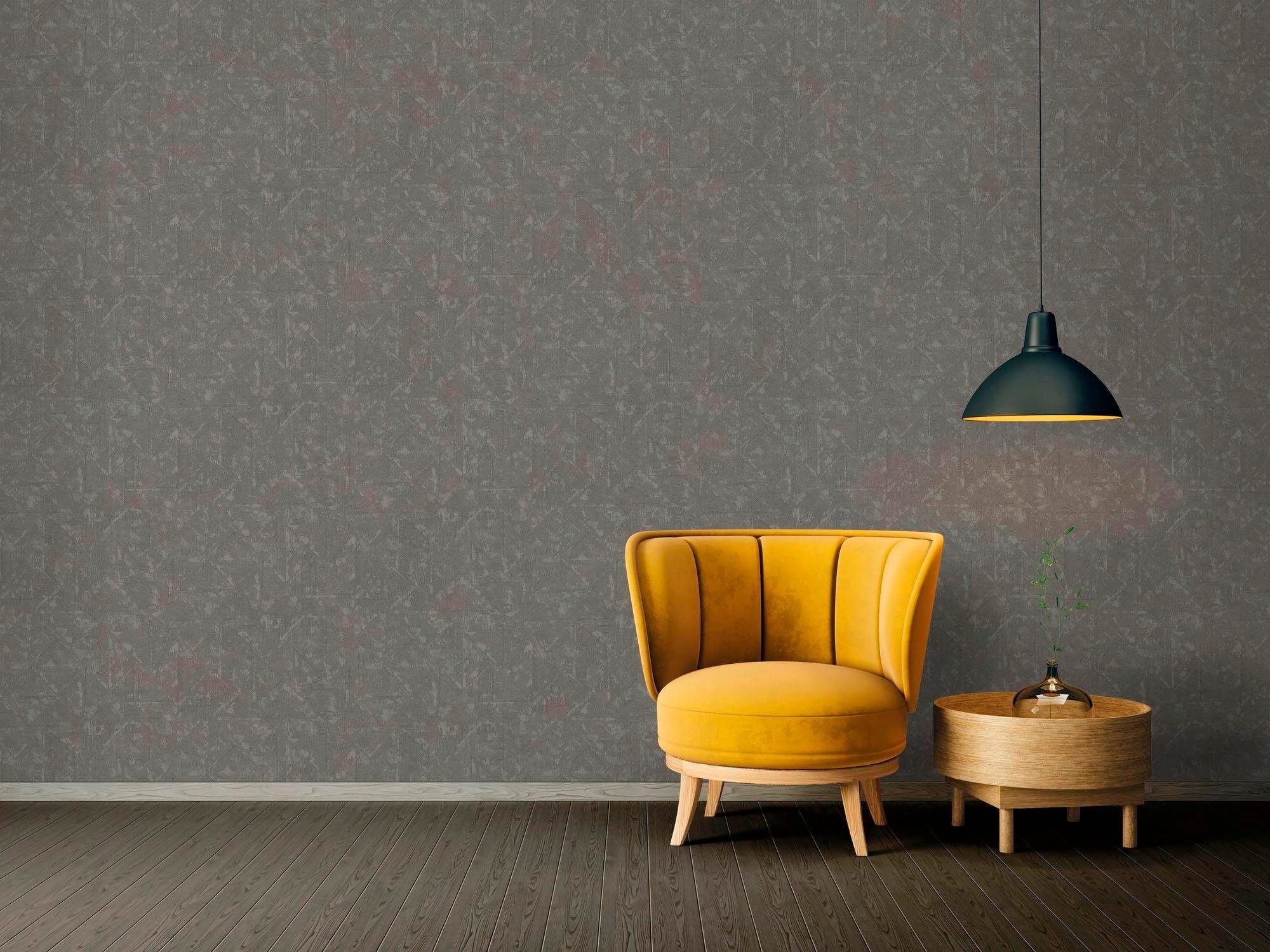 Architects Paper Vliestapete »Absolutely Chic«, Strukturmuster-gemustert-Motiv, Struktur Tapete Design Grafik Vliestapete Metallic Tapeten Wohnzimmer