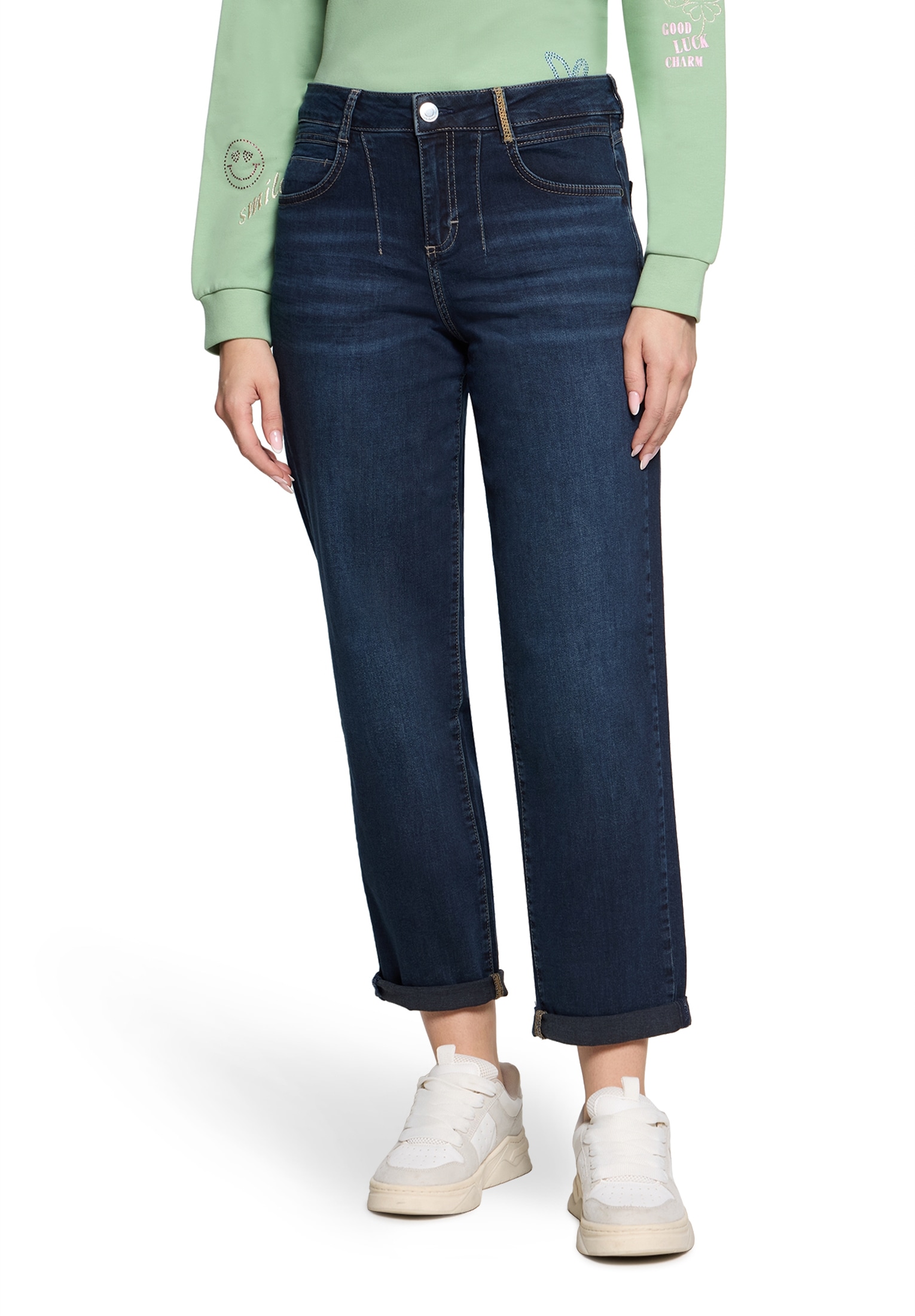 Cartoon Ankle-Jeans "Damen Used Look-Jeans mit Waschung" günstig online kaufen