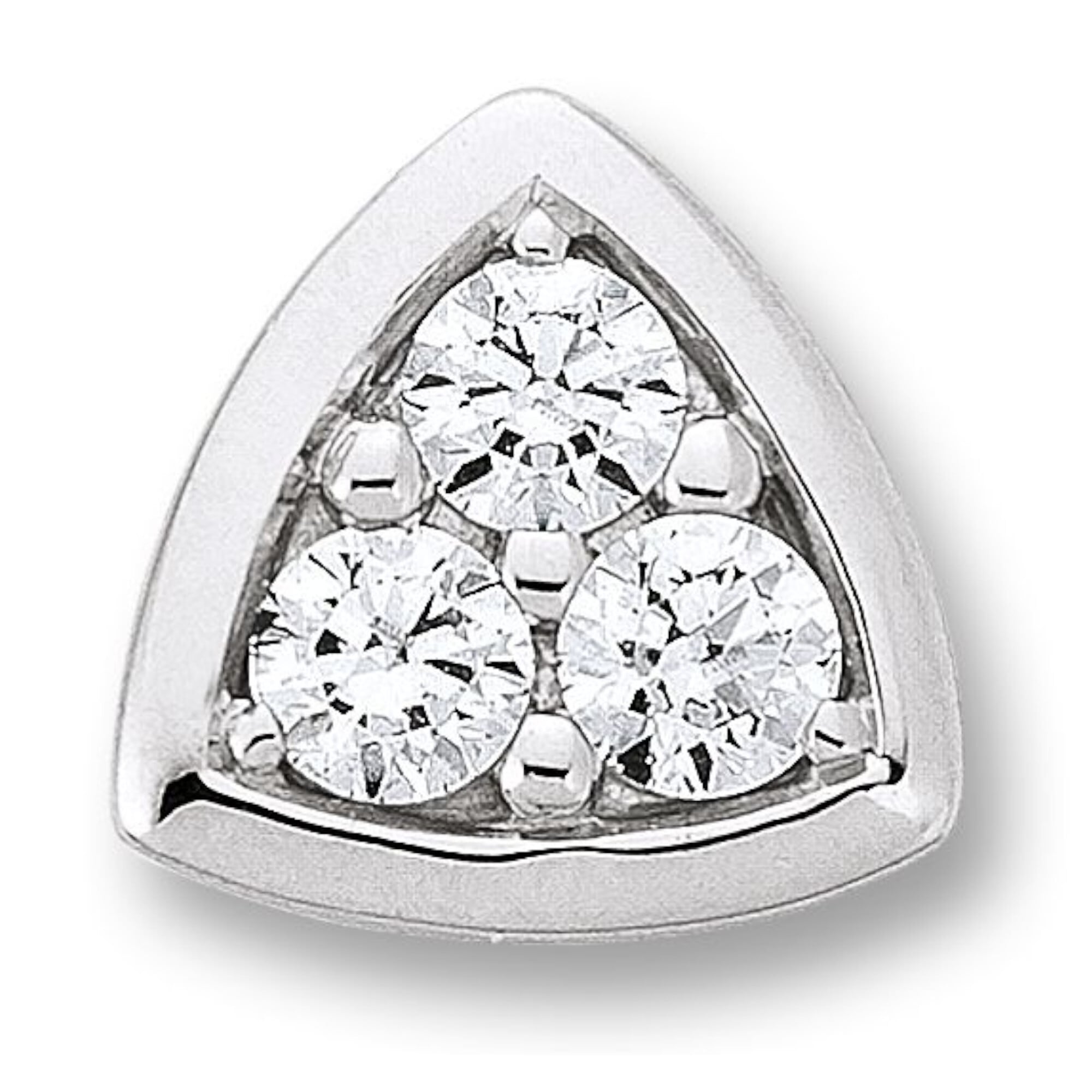 Kettenanhänger ONE ELEMENT "Zirkonia Anhänger aus 333 Weißgold", silber, Schmuckanhänger, Damen, mit Zirkonia, Gold Weißgold 333, Gold, Weißgold 333, Kettenanhänger, Feine Gestaltung – ein Sinnbild mit ruhiger Eleganz