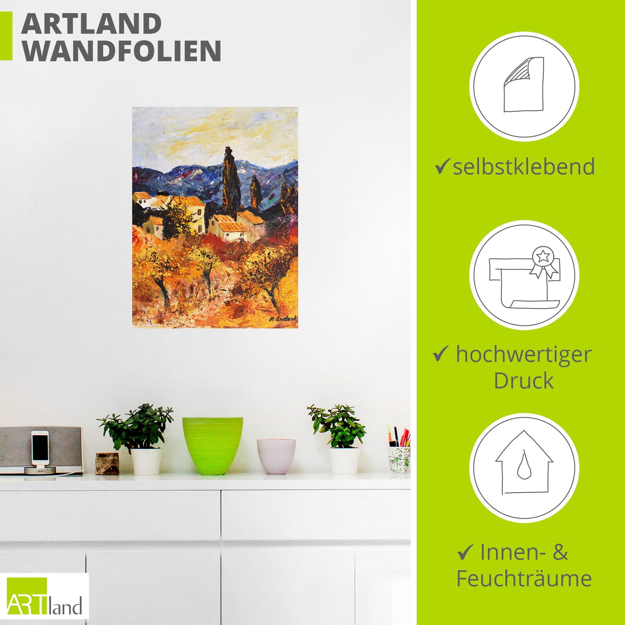 Artland Wandbild »Summer in Provence« Gartenbilder 1 Stk. tlg. als Alubild, Leinwandbild, Poster, Wandaufkleber in verschied. Größen