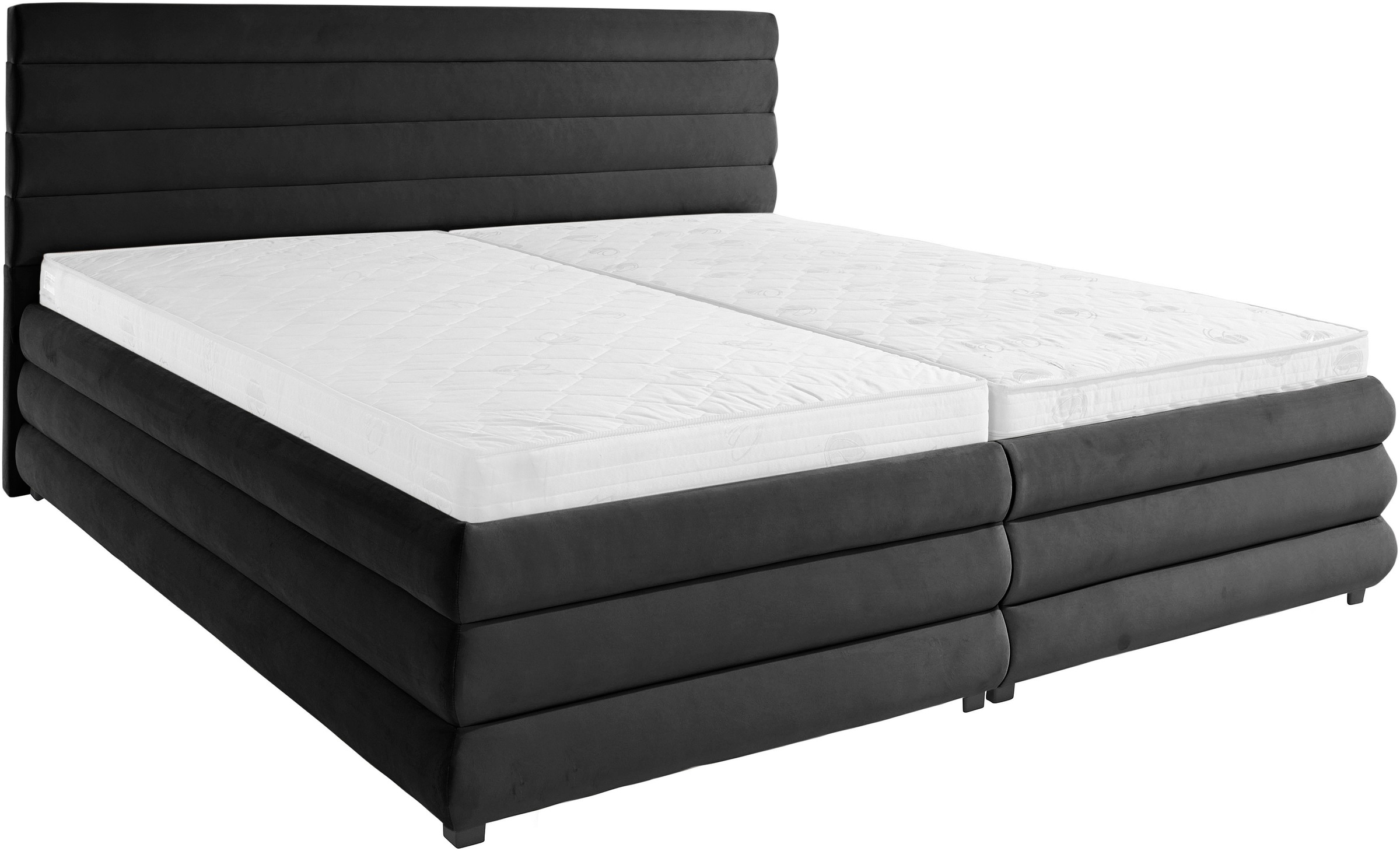 Polsterbett "Maylis", grau (anthrazit), B:212cm L:211cm, 100% Polyester, LEGER HOME BY LENA GERCKE, Betten, Polsterbett ohne Bettkasten Polsterbett, wahlweise mit und ohne Matratze und Lattenrost, auch in 200cm Breite 6