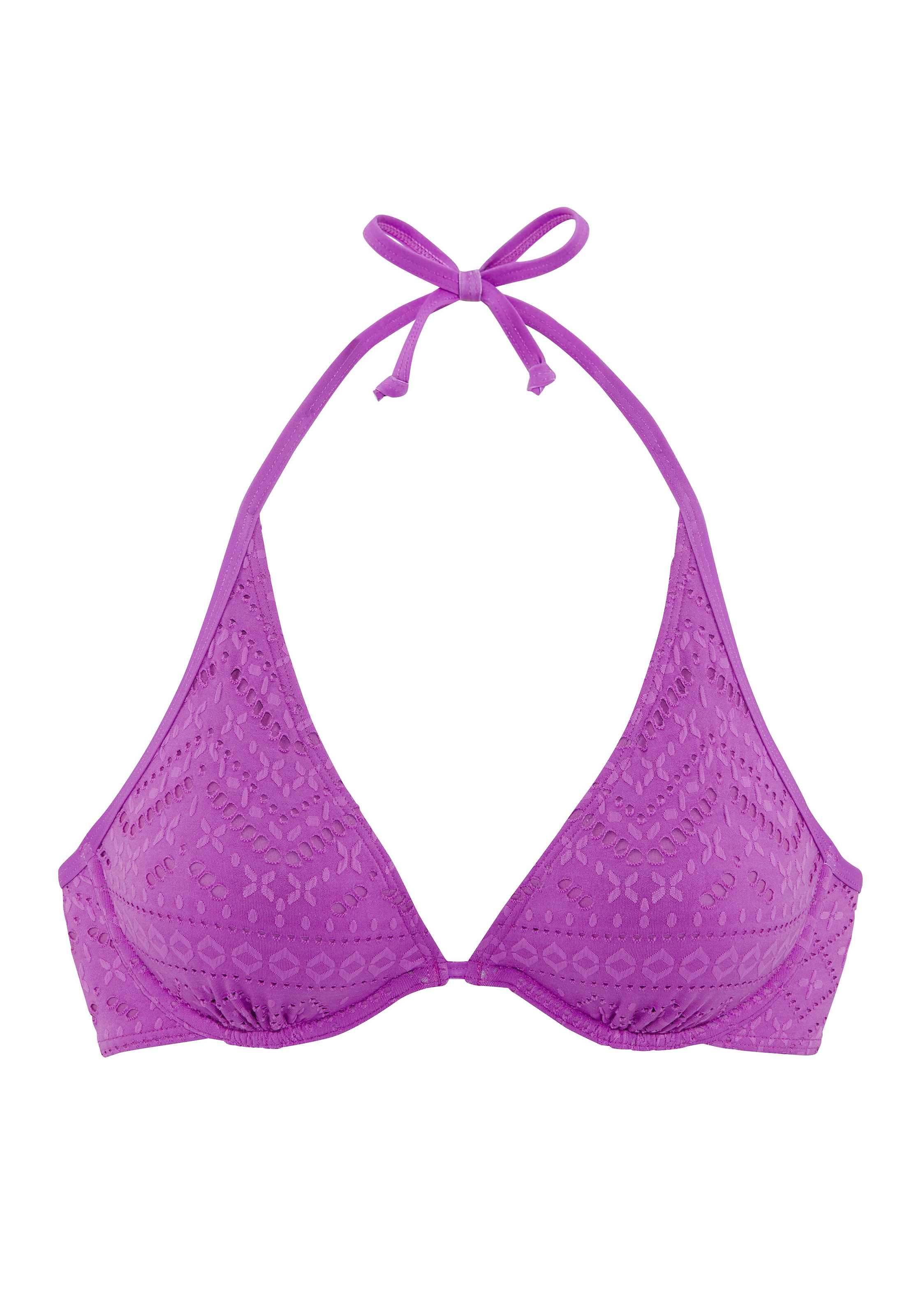 LASCANA Bügel-Bikini-Top »Omara«, mit Lochstickerei