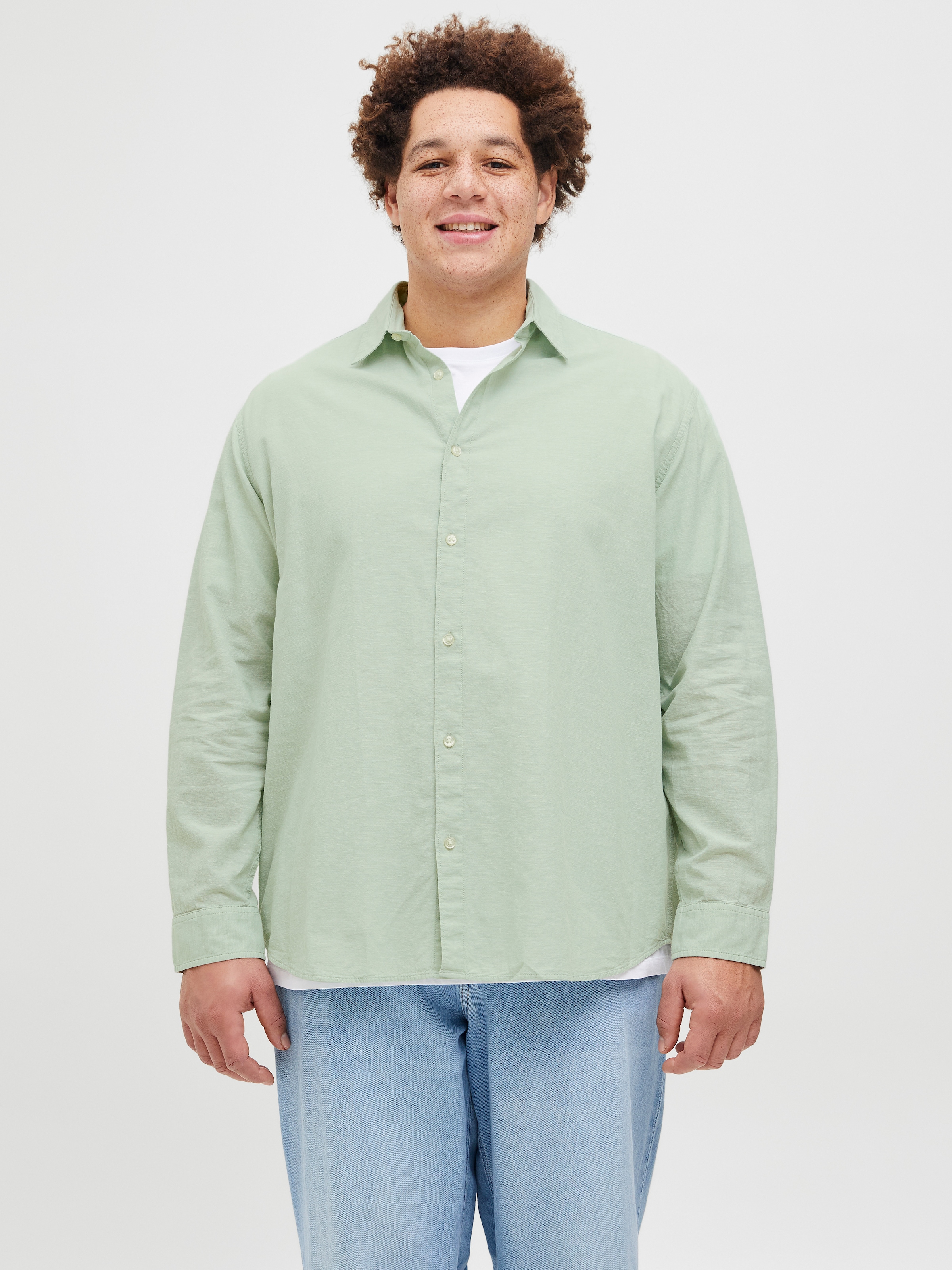 Jack & Jones PlusSize Langarmhemd "JJEBREEZE SHIRT LS SN PLS", mit Hemdkrag günstig online kaufen