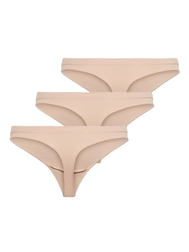 ONLY Tangaslip »ONLVICKY RIB S-LESS THONG 3-PK NOOS«, (Packung, 3 St.)
