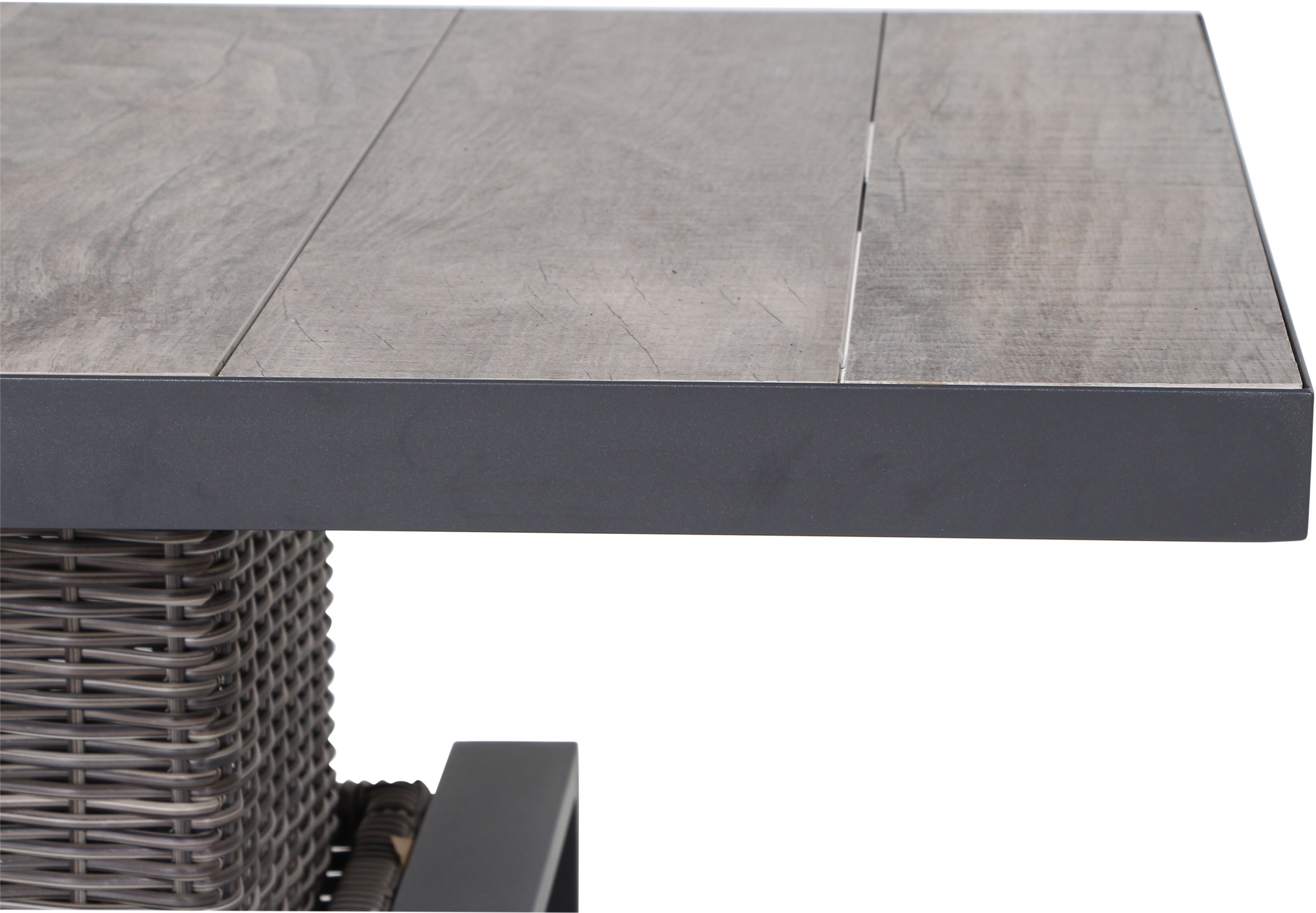 Siena Garden Gartentisch »CORIDO Lift-Tisch 130x75cm charcoal grey« Aluminiumgestell matt anthrazit, Tischplatte aus Keramik, washed grey
