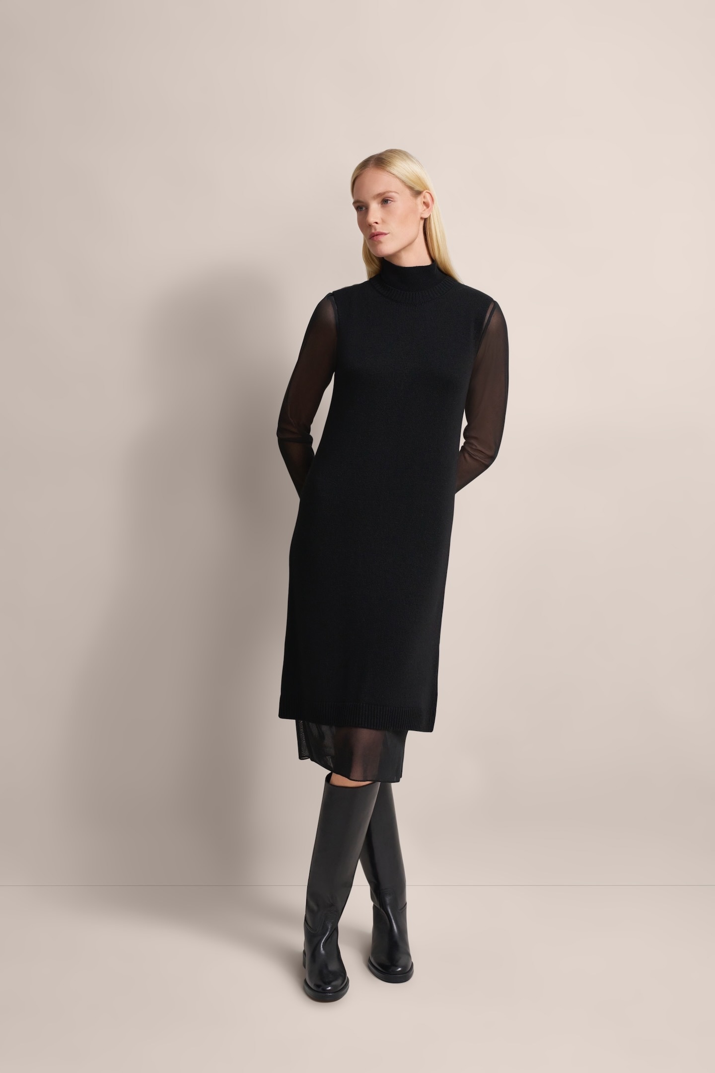 bugatti Strickkleid, im Layering-Look