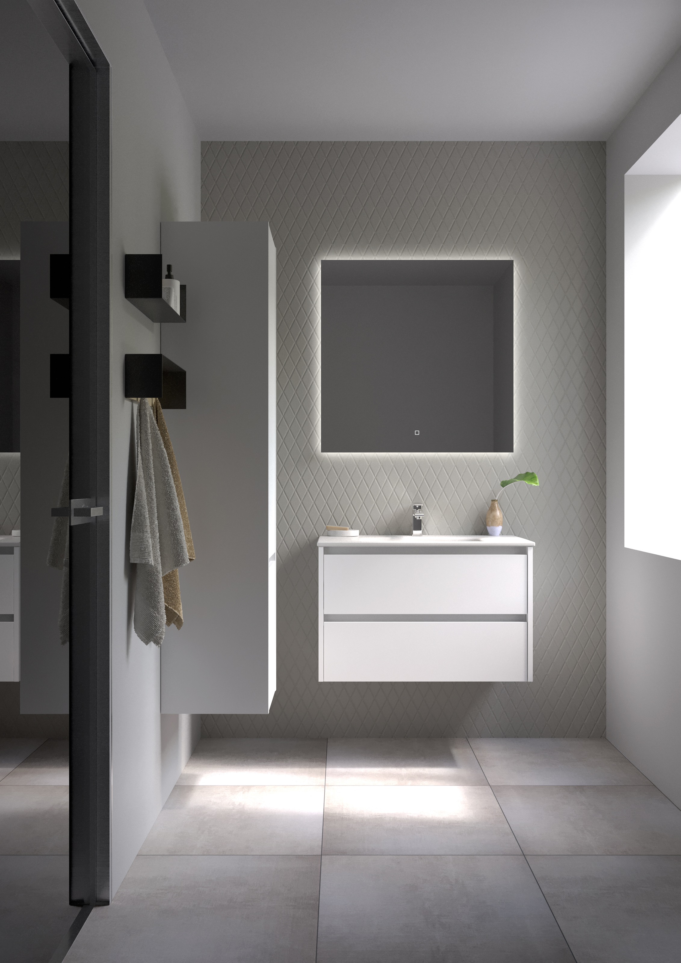 welltime Hochschrank "City, Badezimmerschrank, Badschrank, Badezimmermöbel" günstig online kaufen