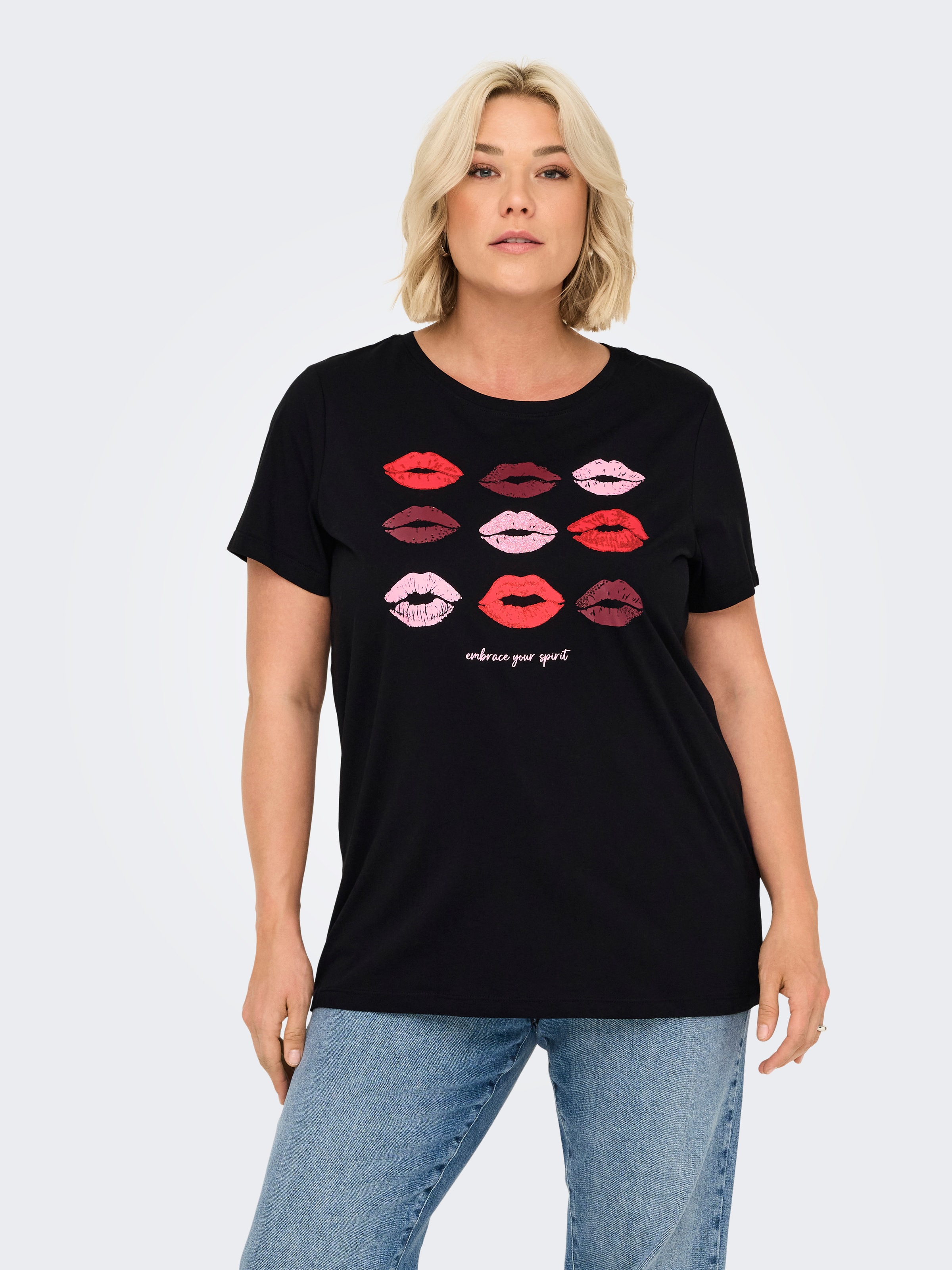 ONLY CARMAKOMA Kurzarmshirt "CARSIMONE LIFE SS O-NECK JRS" günstig online kaufen
