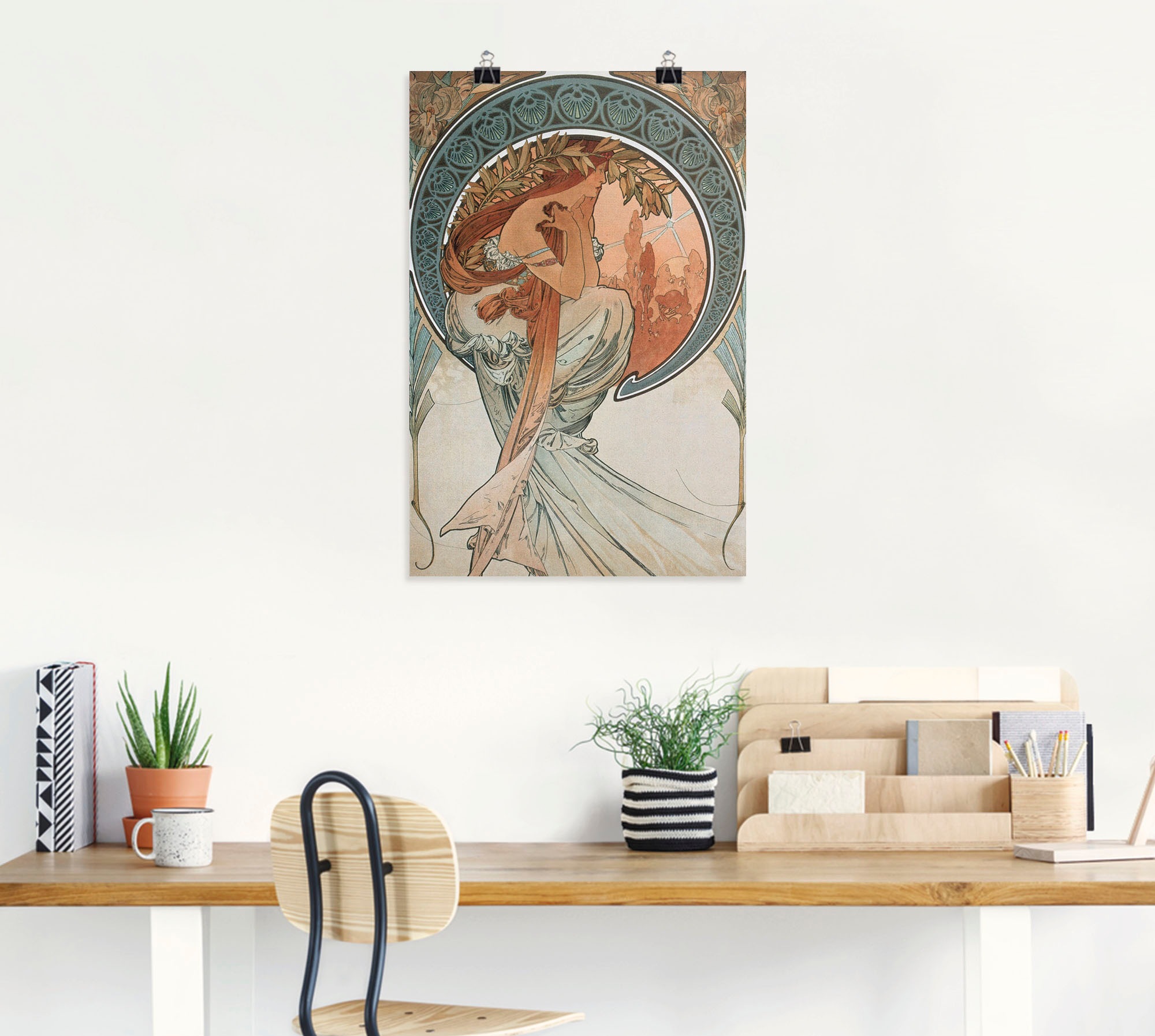 Artland "Vier Künste: Die Poesie. 1898" Frau 1 Stk. tlg. ohne Rahmen günstig online kaufen