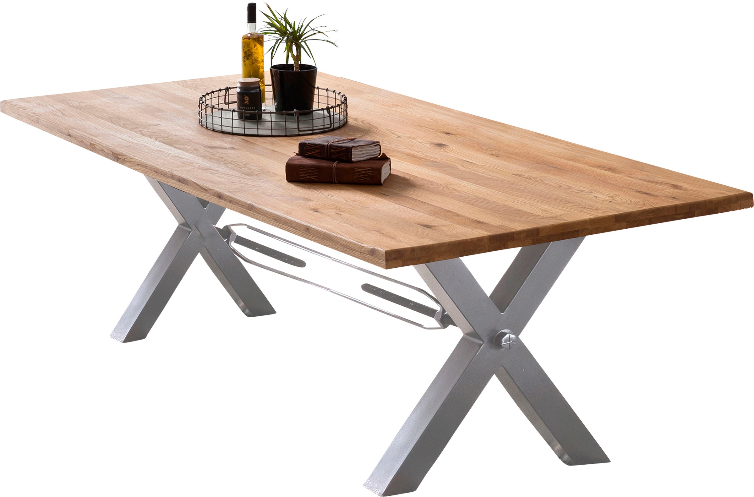 SIT Esstisch X-Gestell im industriellen Antiklook günstig online kaufen