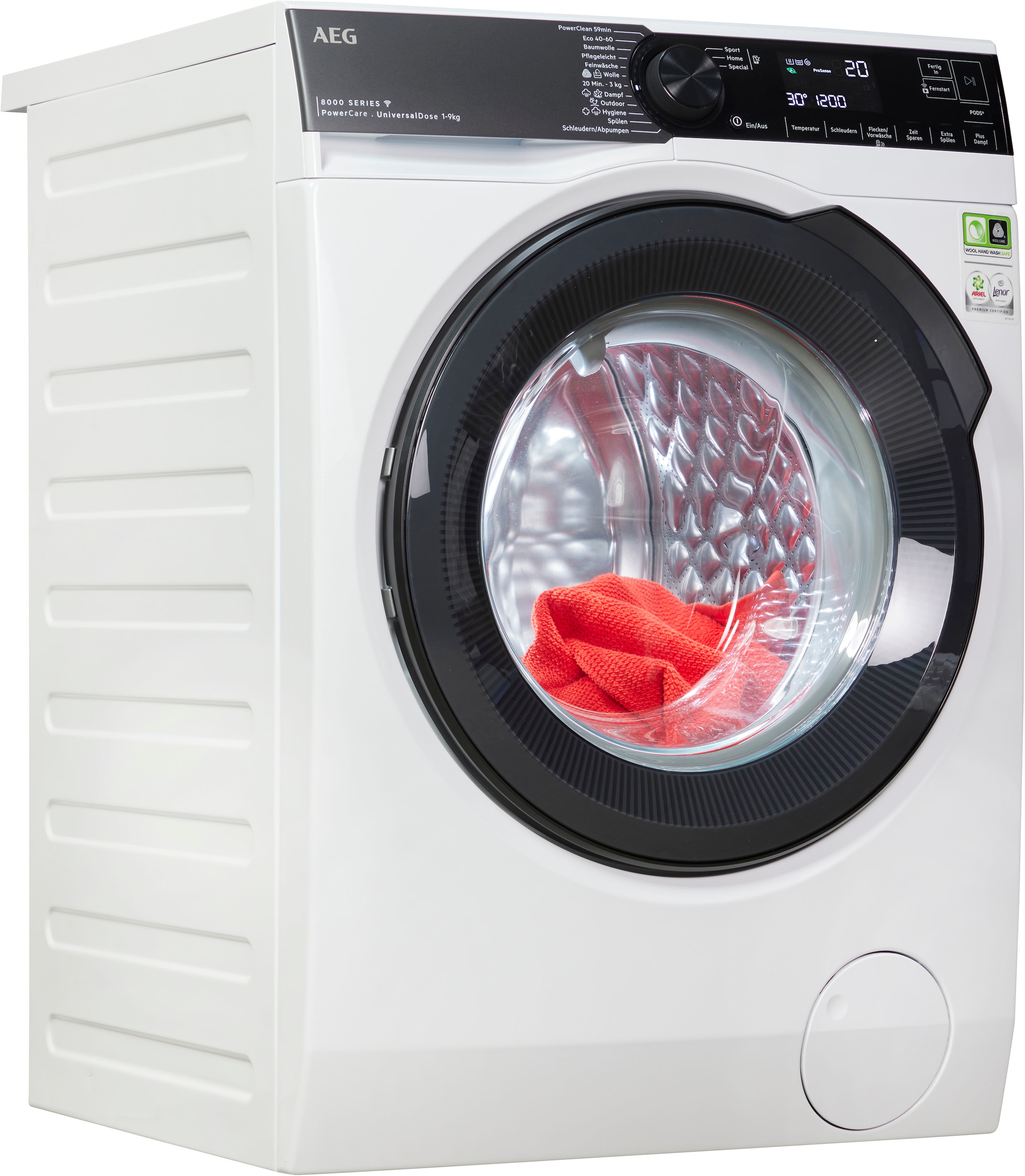 AEG Waschmaschine 8000 PowerCare "LR8E75490" 9 kg 1400 U/min Dampf-Funktion günstig online kaufen