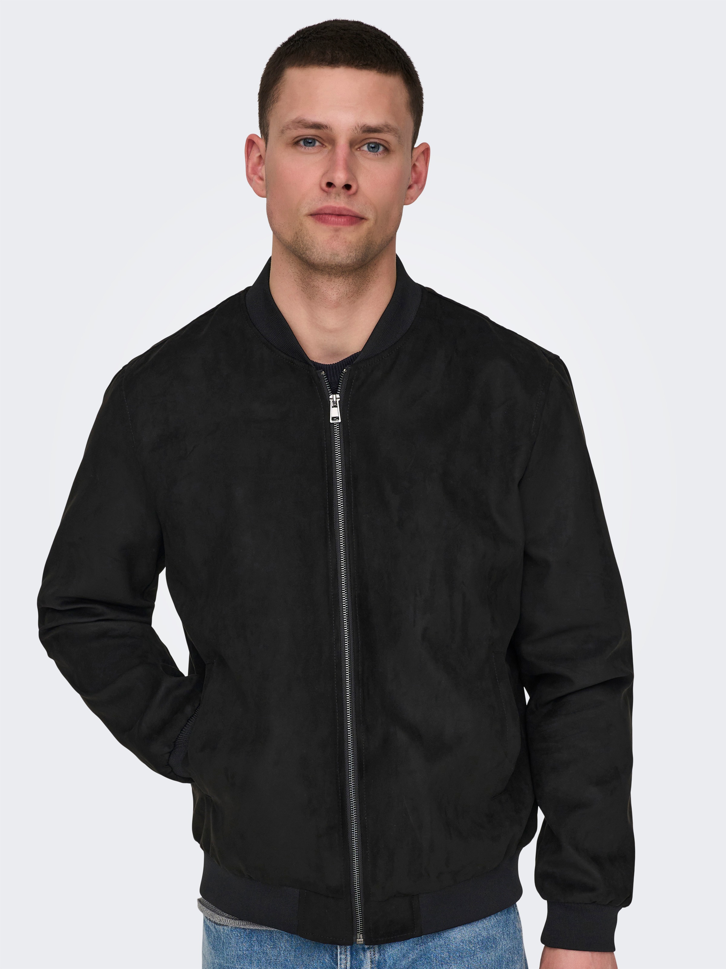 ONLY & SONS Bomberjacke "ONSLUCAS FAKE SUEDE BOMBER OTW" Polyester, regular günstig online kaufen