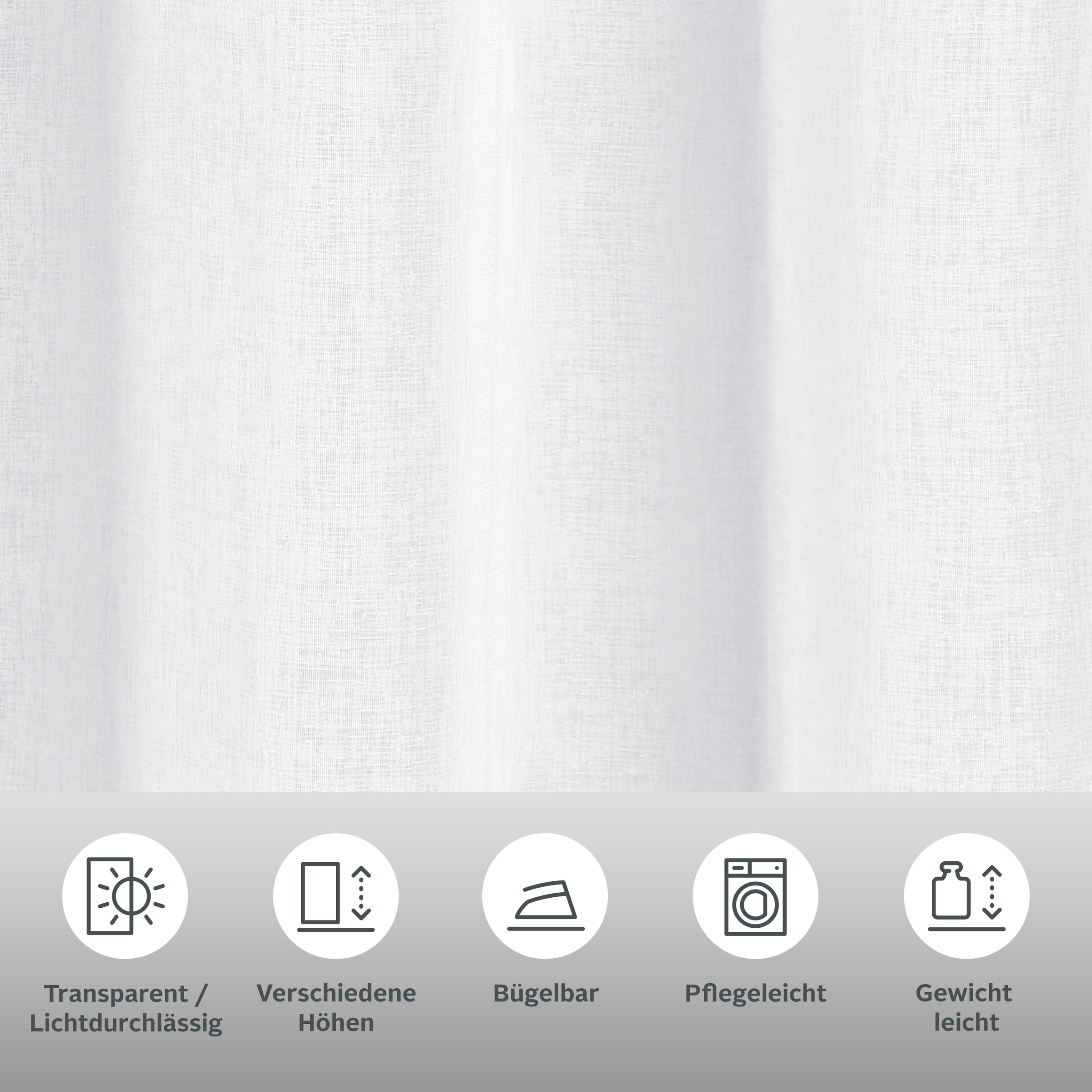 Thumbnail - my home Gardine "Dolly" Ösen 1 Stk. tlg. gewebt, Polyester