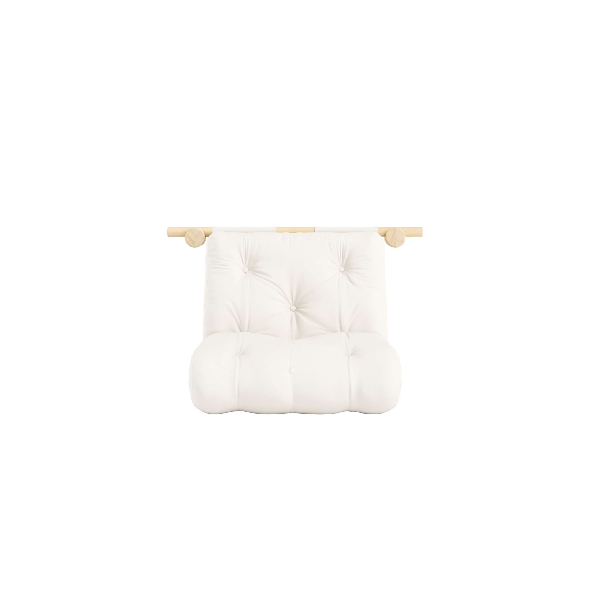 Karup Design Schlafsofa "Hooked Sofa Bed / Sleeper Chair – Sitz- oder Schlafplatz, platzsparend" Futonmatratze inkl. Halterungsset aus FSC-zertifiziertem Massivholz