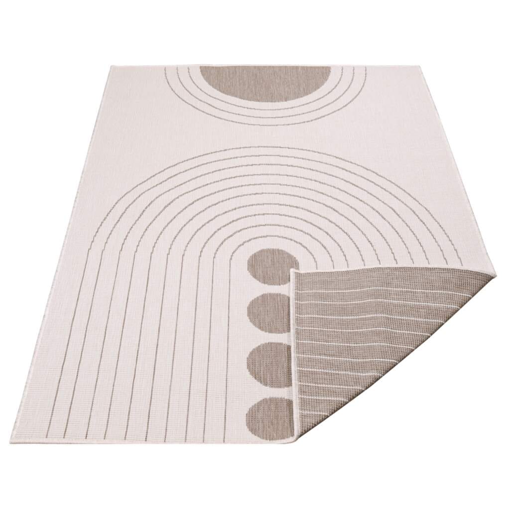 Carpet City Outdoorteppich »DUO RUG 5739«, rechteckig, 5 mm Höhe, Wendeteppich Wetterfest In- & Outdoor, Balkon, Terrasse, Wohnzimmer