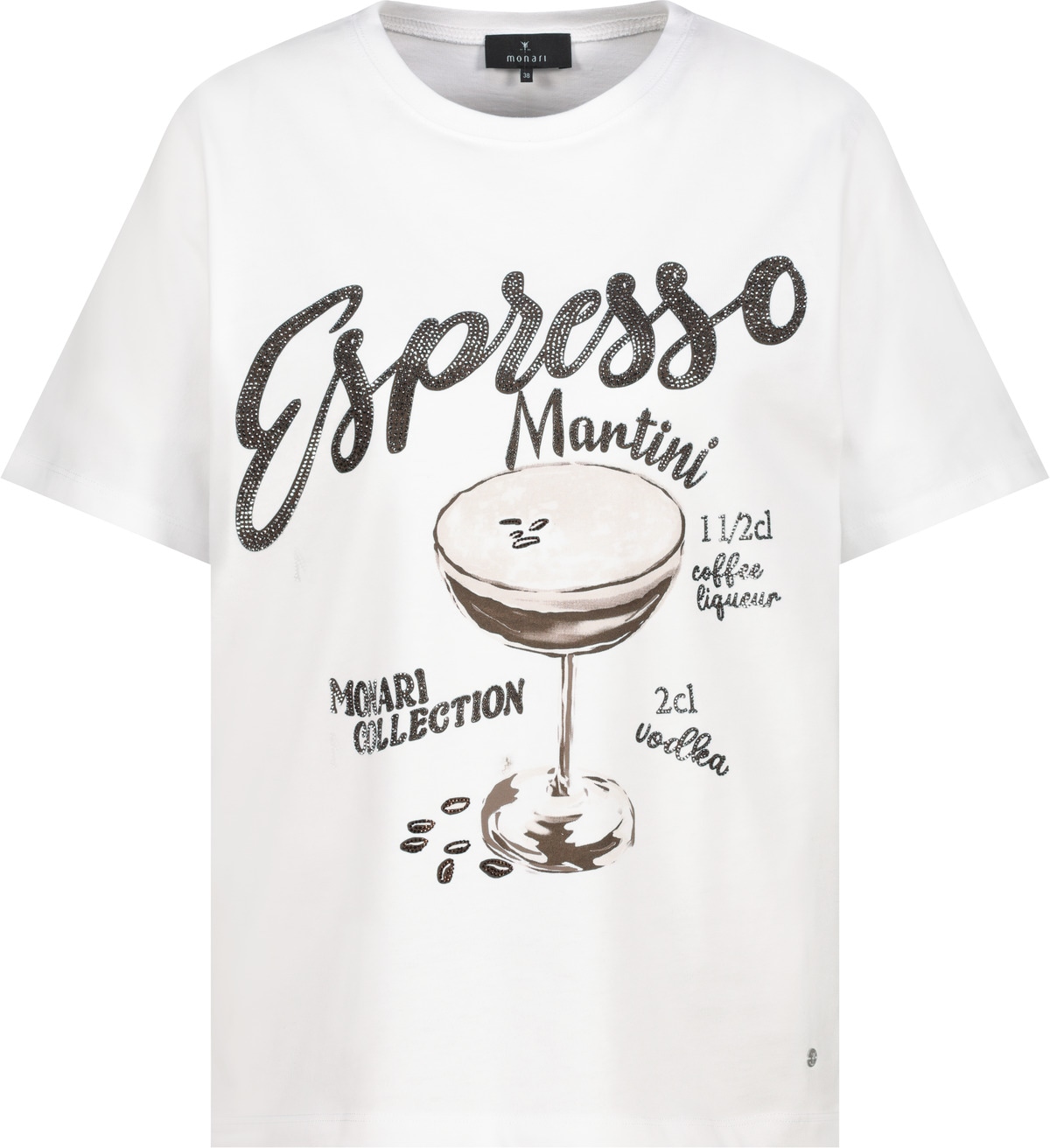 Monari T-Shirt »Shirt Espresso« Regular fit mit Espresso-Print