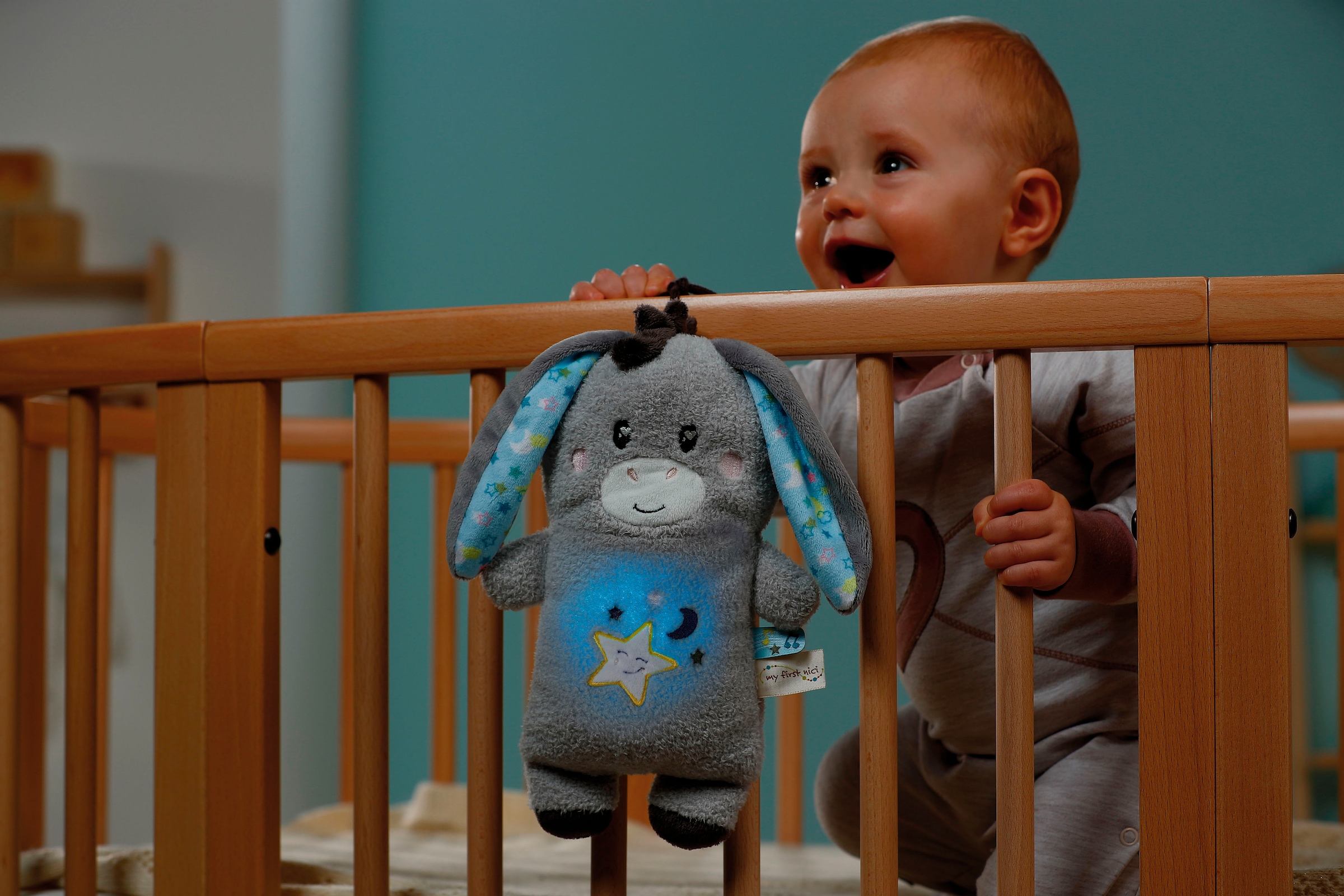 Nici Kuscheltier »My First NICI, Esel Littledoo 25 cm«, Baby Einschlafhilfe; mit Licht und Sound