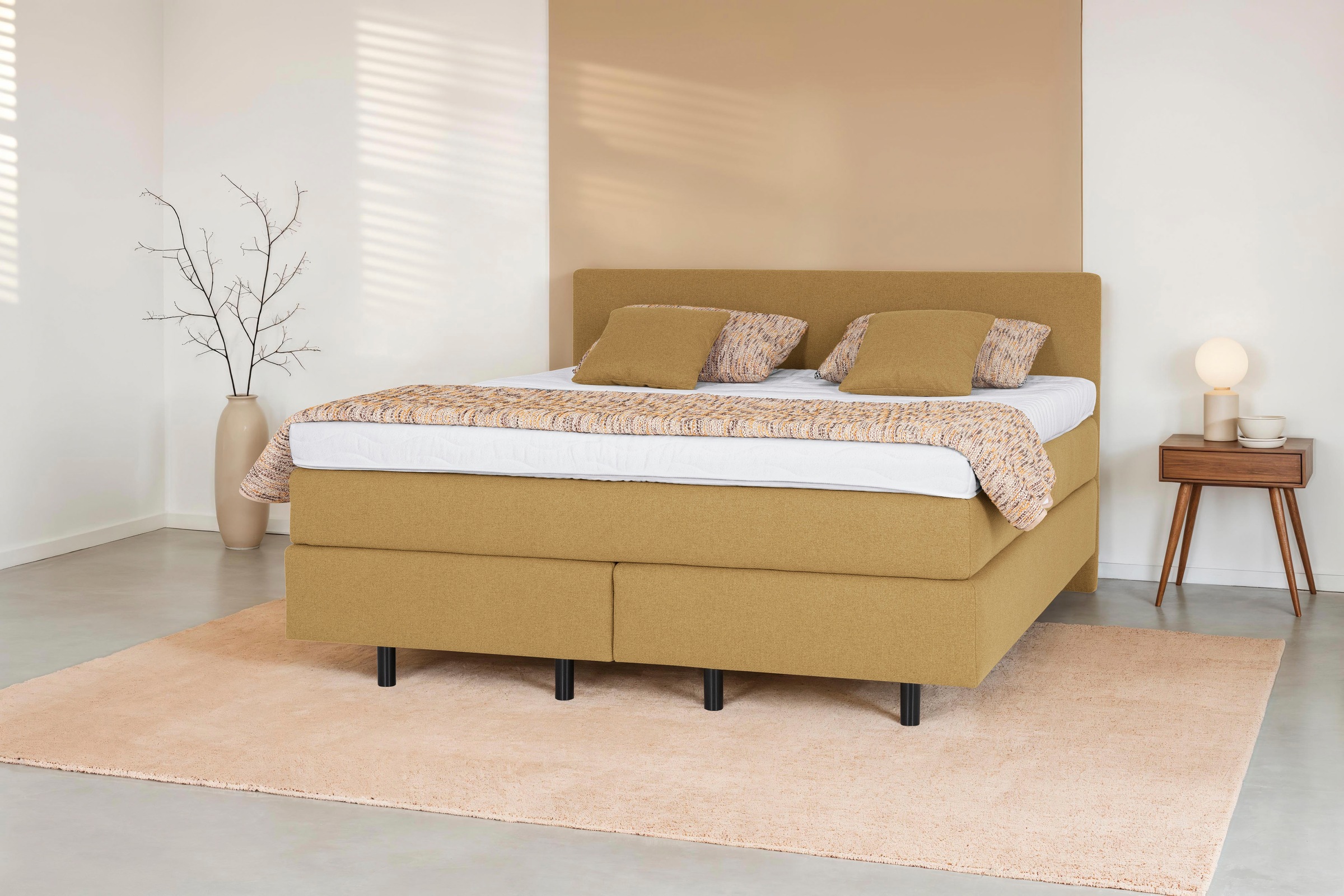 Die PlanBar Boxspringbett »OC-ON23163« inkl. Matratzen, Topper u. Bonellfederkern Unterbau, 160/180x200cm