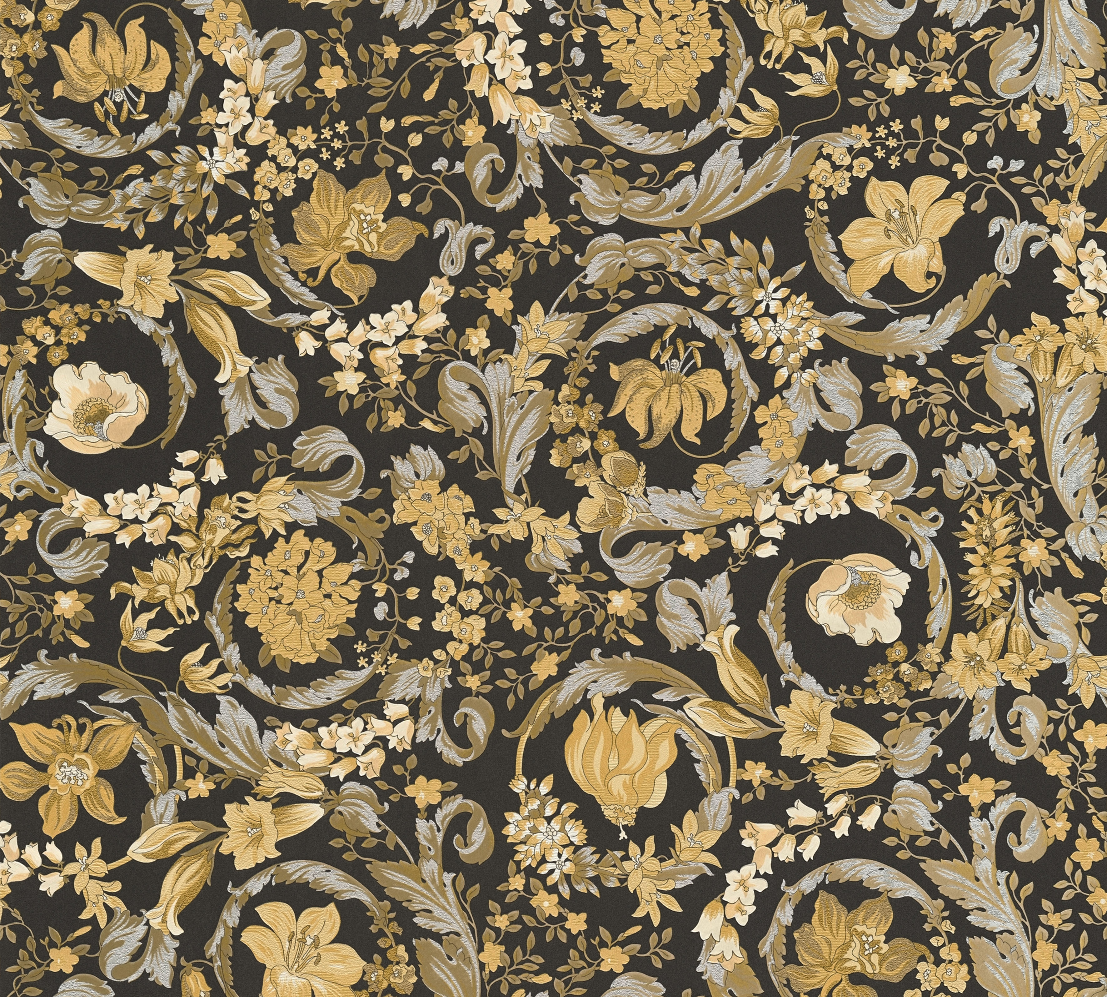 Versace Vliestapete "Wallpaper Versace 5 Floral" abstrakt gemustert leicht glänzend leicht strukturiert Designertapete Tapeten Wohnzimmer Schlafzimmer Küche Flur Design Optik
