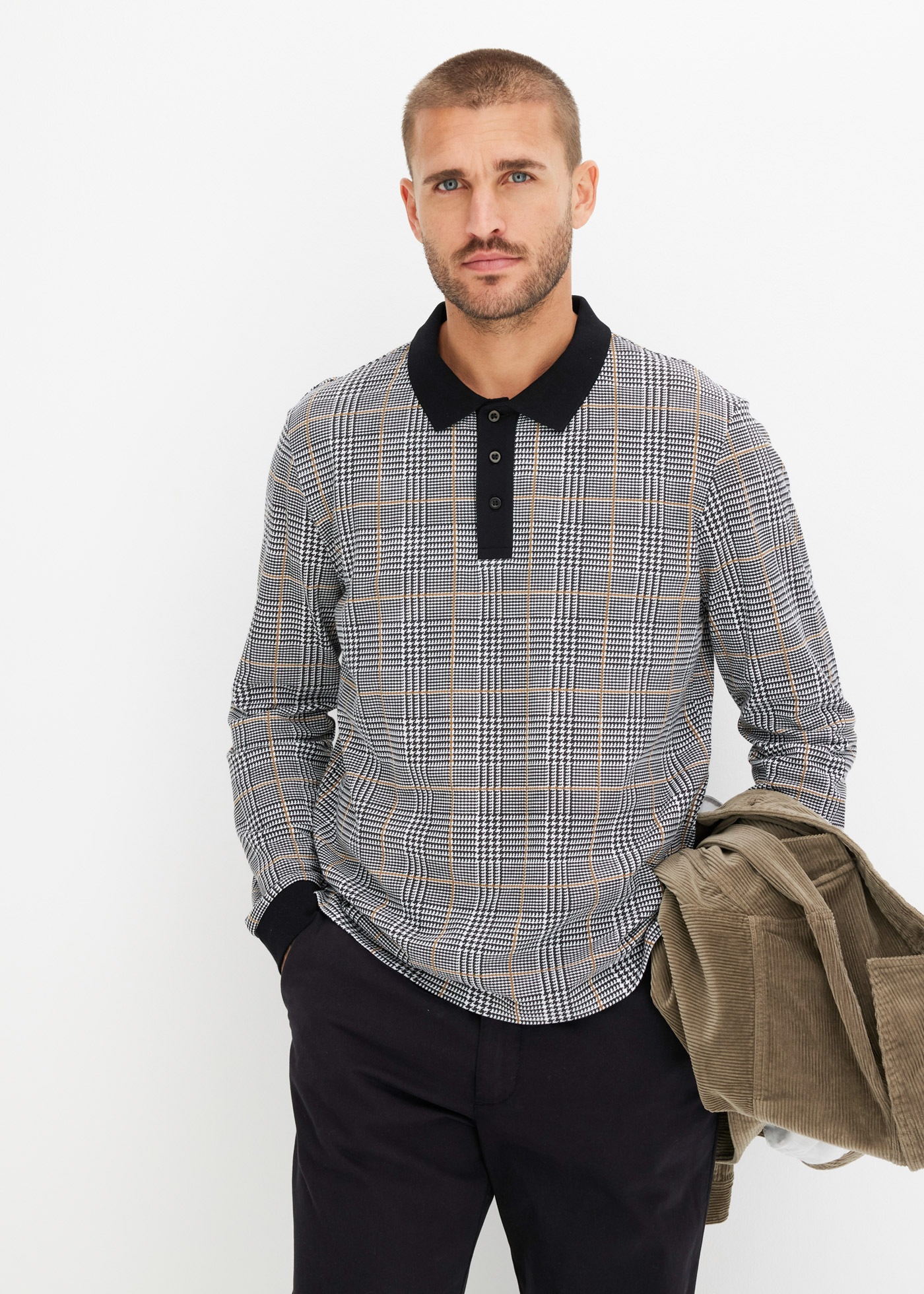 bonprix Poloshirt "Piqué Polo-Langarmshirt aus Baumwolle" regular fit, aus günstig online kaufen