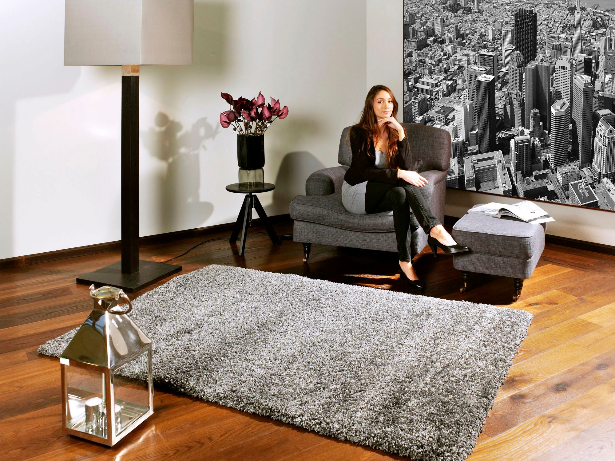 OCI DIE TEPPICHMARKE Hochflor-Teppich "LOBBY SHAGGY, auch als Läufer und in Rund" rechteckig 52 mm Höhe Langflor, dichter Shaggy, robust, auch in quadratischer Form