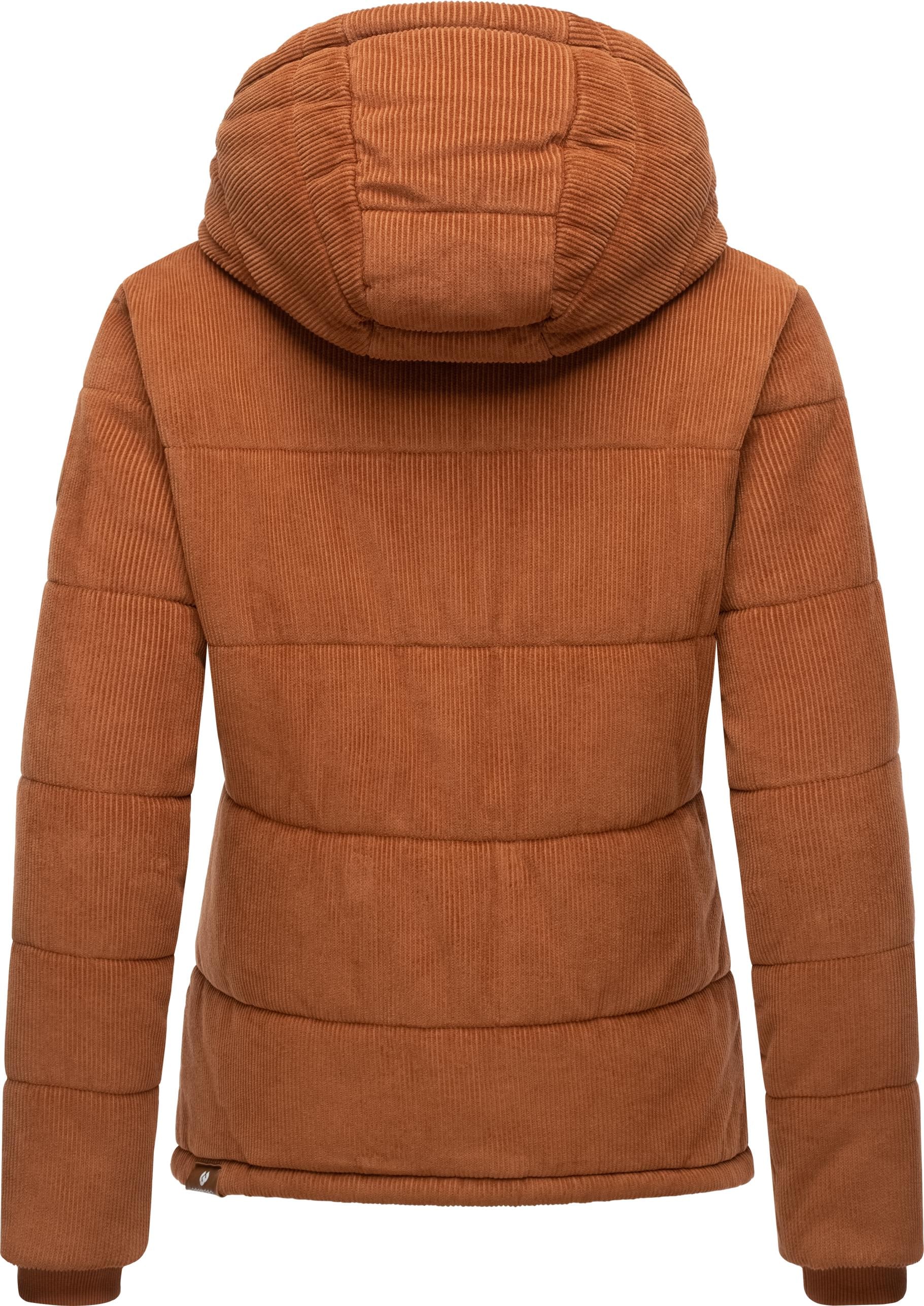 Ragwear Cordjacke »Wuggys«, mit Kapuze, Stylische Damen Kordjacke mit flauschigem Innenfutter
