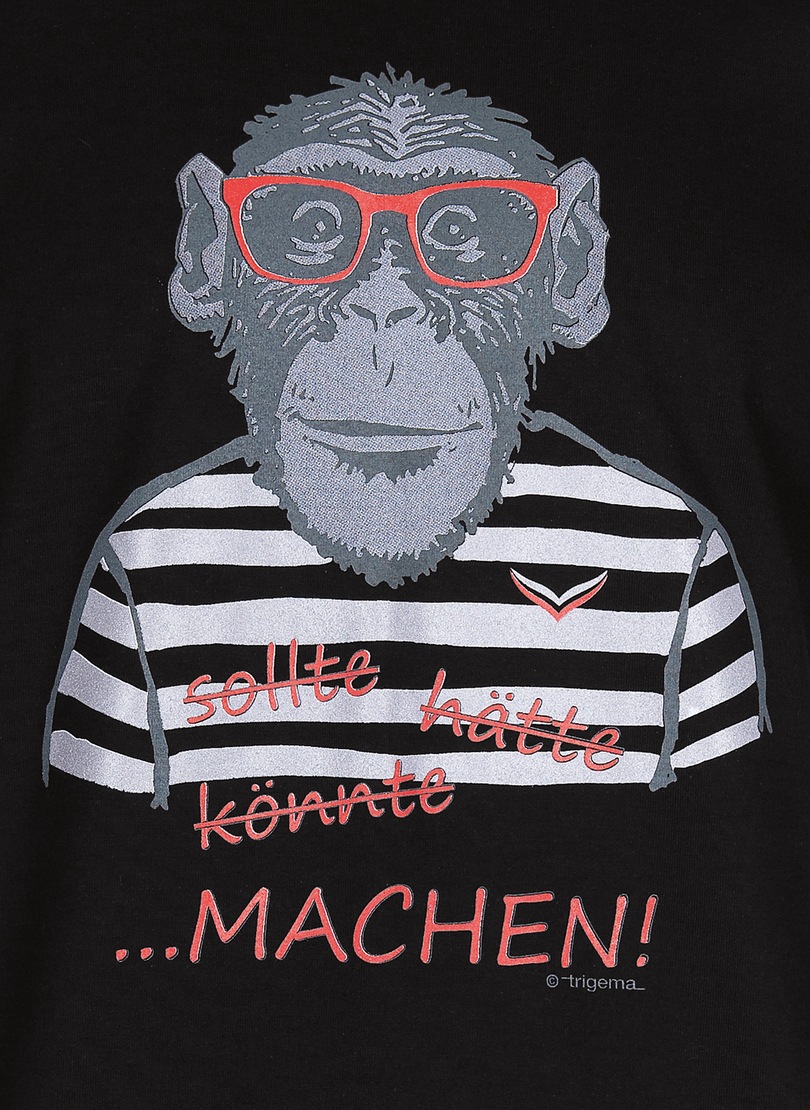 Trigema T-Shirt »TRIGEMA T-Shirt mit BAUR ▷ | für Affen-Aufdruck« großem