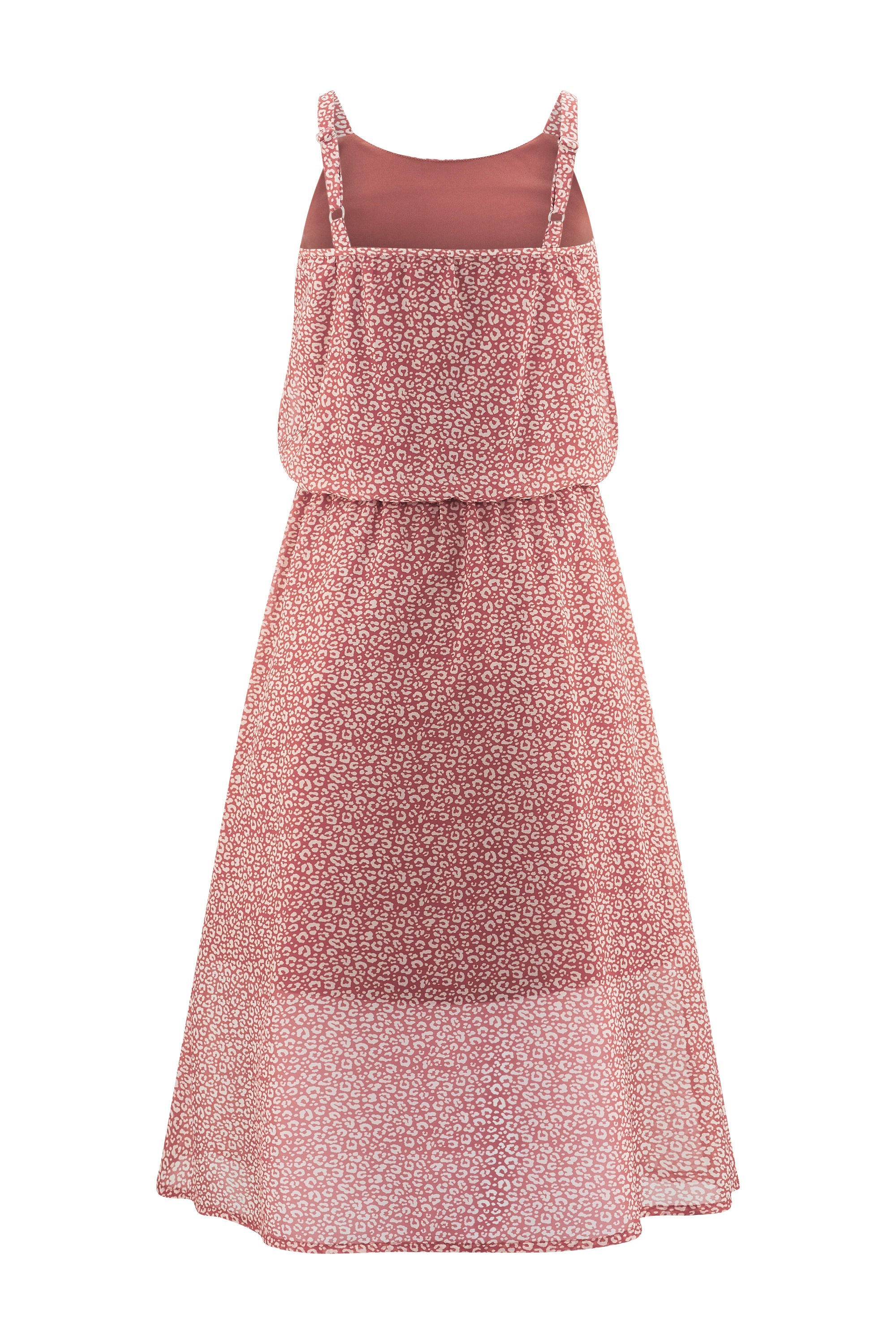 HAPPY GIRLS Mädchen Druckkleiddusty rose, Gr. 146, bedruckt, leicht durchscheinend, Chiffon, Obermaterial: 100% Polyester. Futter: 100% Polyester,
